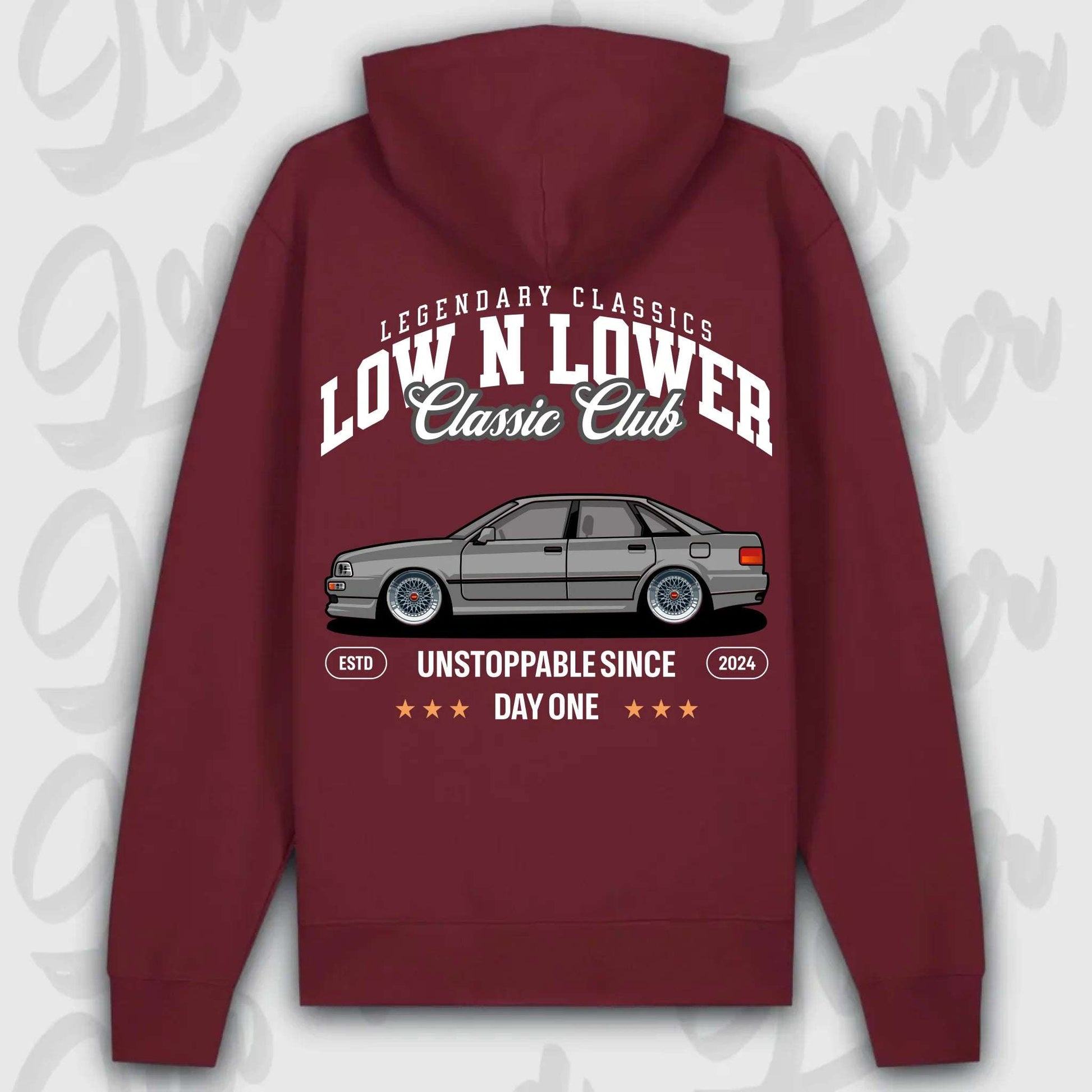 Hoodie Audi 80 - personalisierbar Premium Hoodie Burgundy