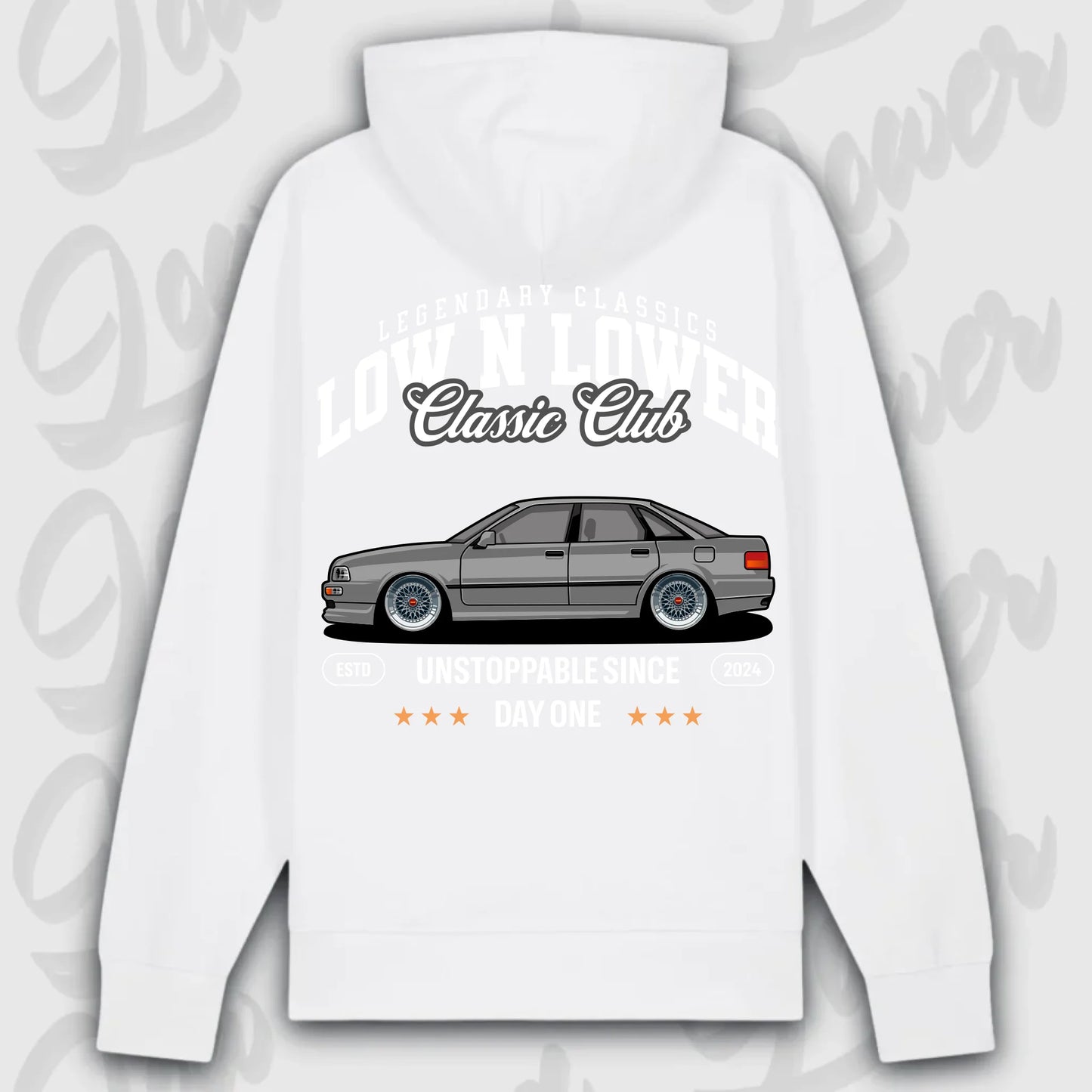 Hoodie Audi 80 - personalisierbar Premium Hoodie White