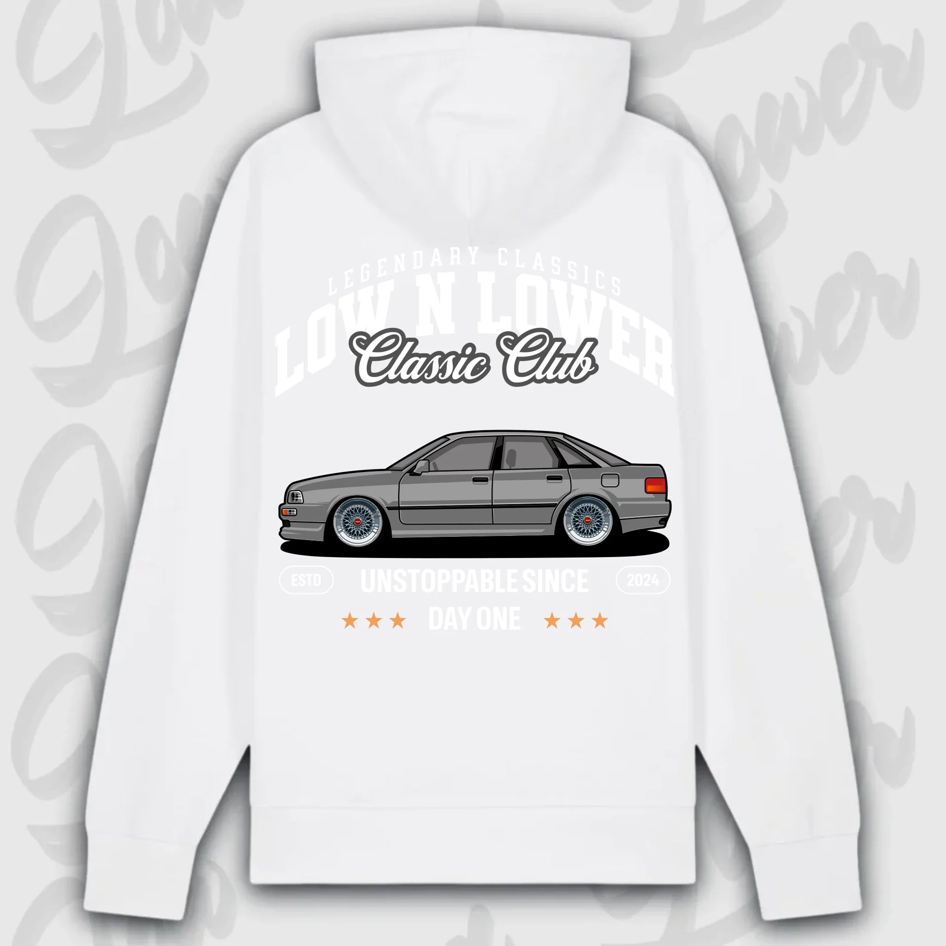 Hoodie Audi 80 - personalisierbar Premium Hoodie White