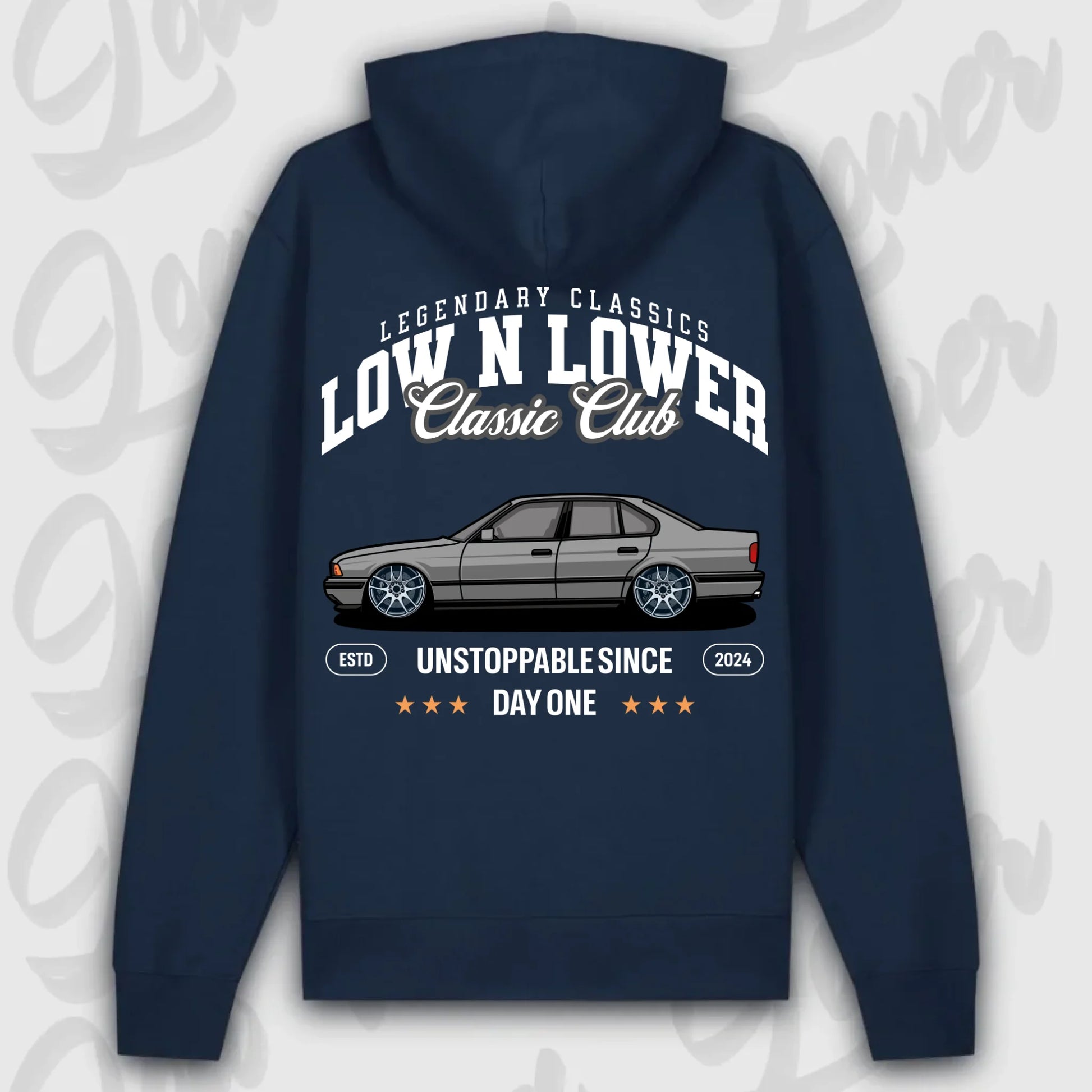 Hoodie E34 - personalisierbar Premium Hoodie French-Navy