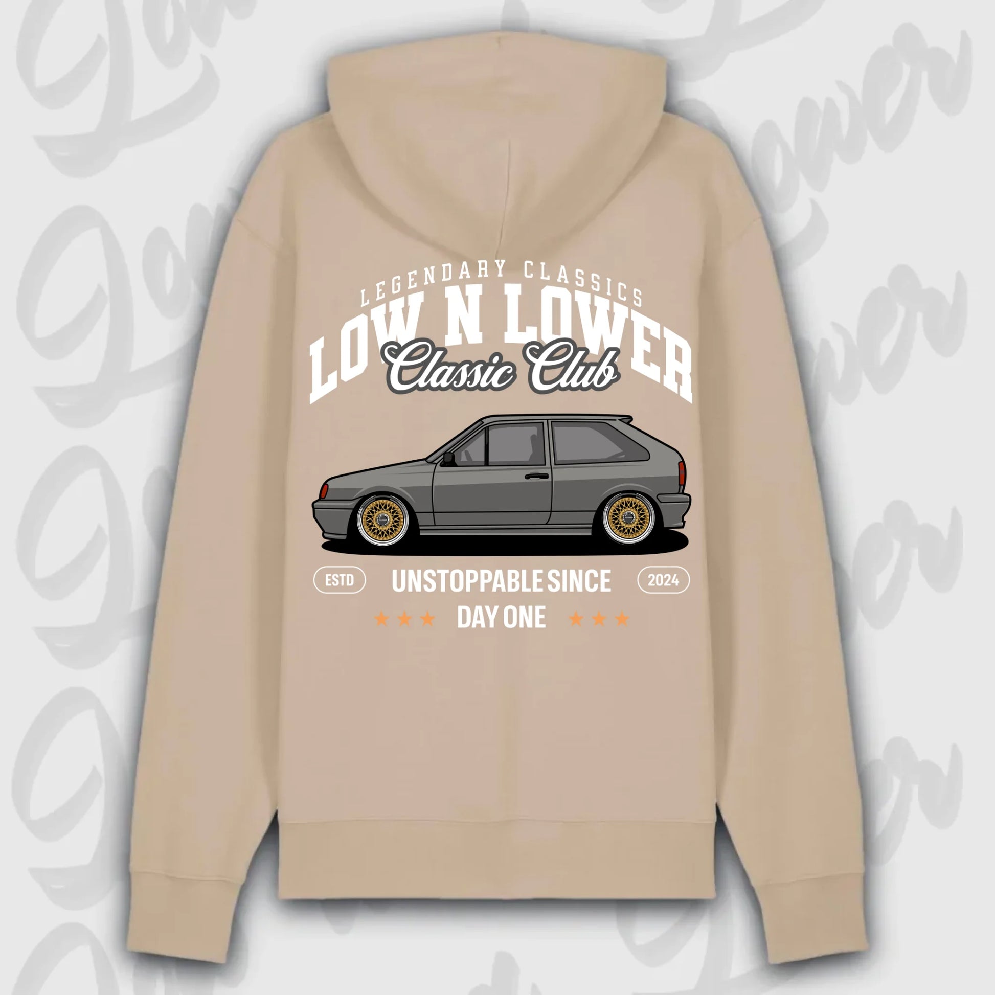 Hoodie Polo 2F - personalisierbar Premium Hoodie Desert-Dust