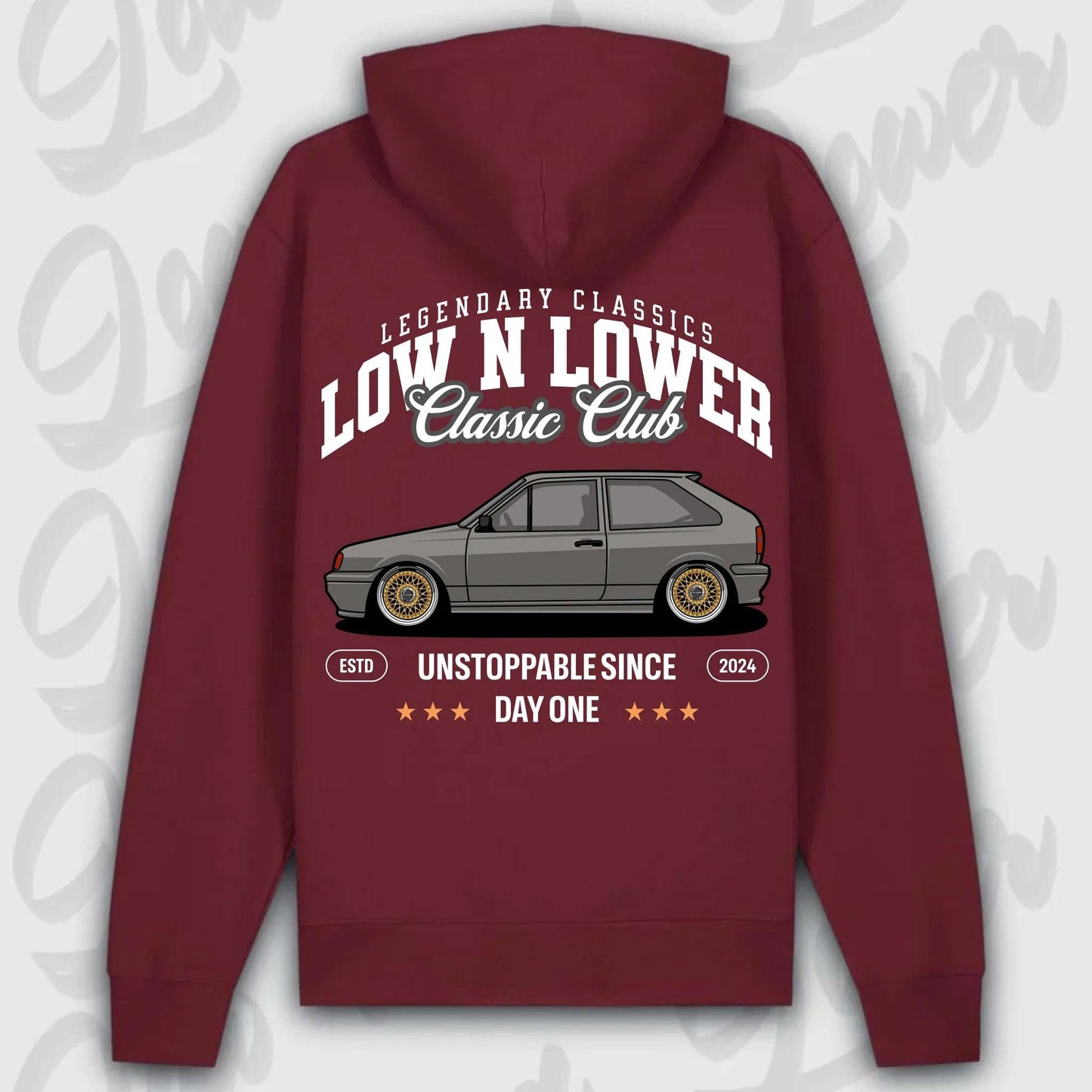 Hoodie Polo 2F - personalisierbar Premium Hoodie Burgundy
