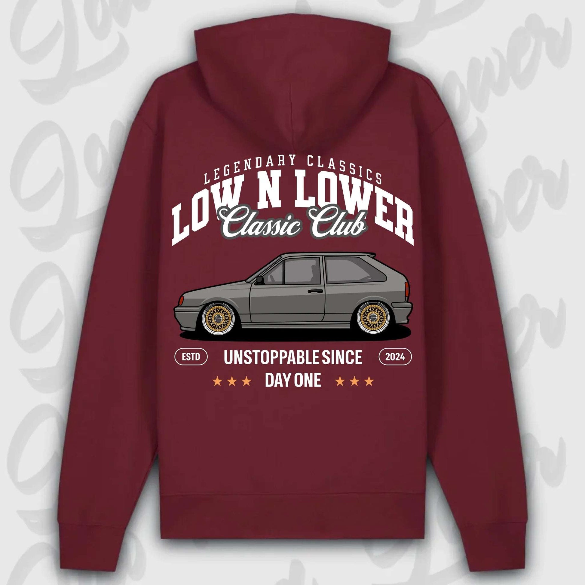 Hoodie Polo 2F - personalisierbar Premium Hoodie Burgundy