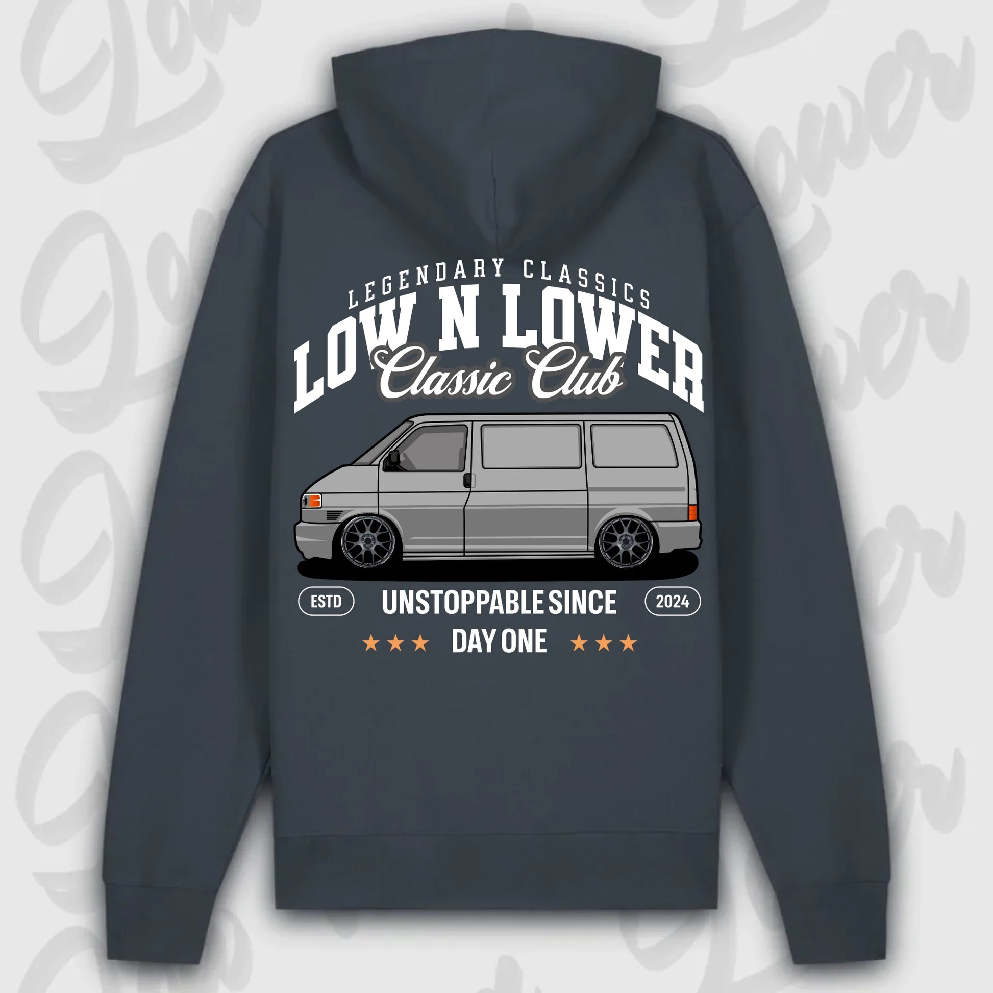Hoodie T4 - personalisierbar Premium Hoodie India-Ink-Grey