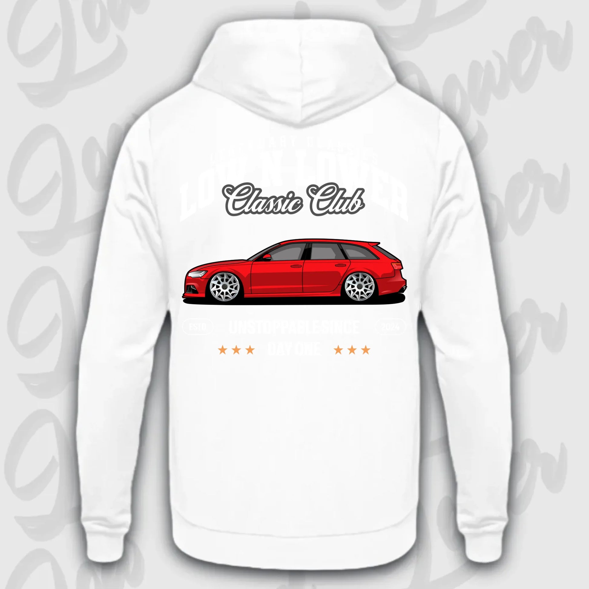 Hoodie RS6 Avant - personalisiert Standard Hoodie Arctic-White