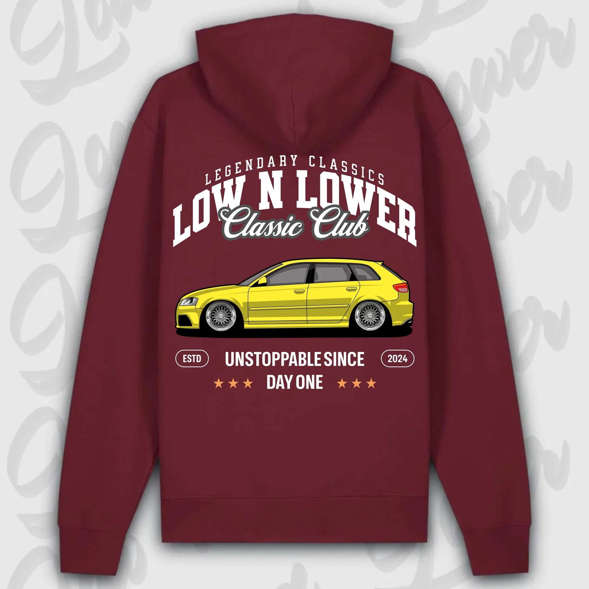 Hoodie RS3 8P - personalisierbar Premium Hoodie Burgundy