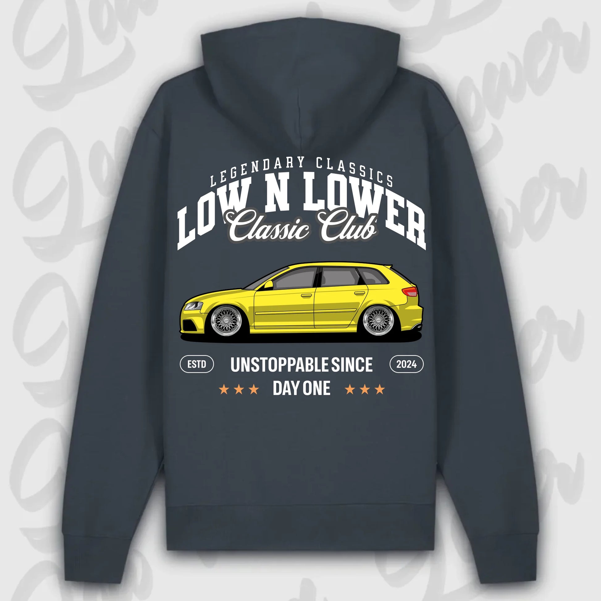 Hoodie RS3 8P - personalisierbar Premium Hoodie India-Ink-Grey