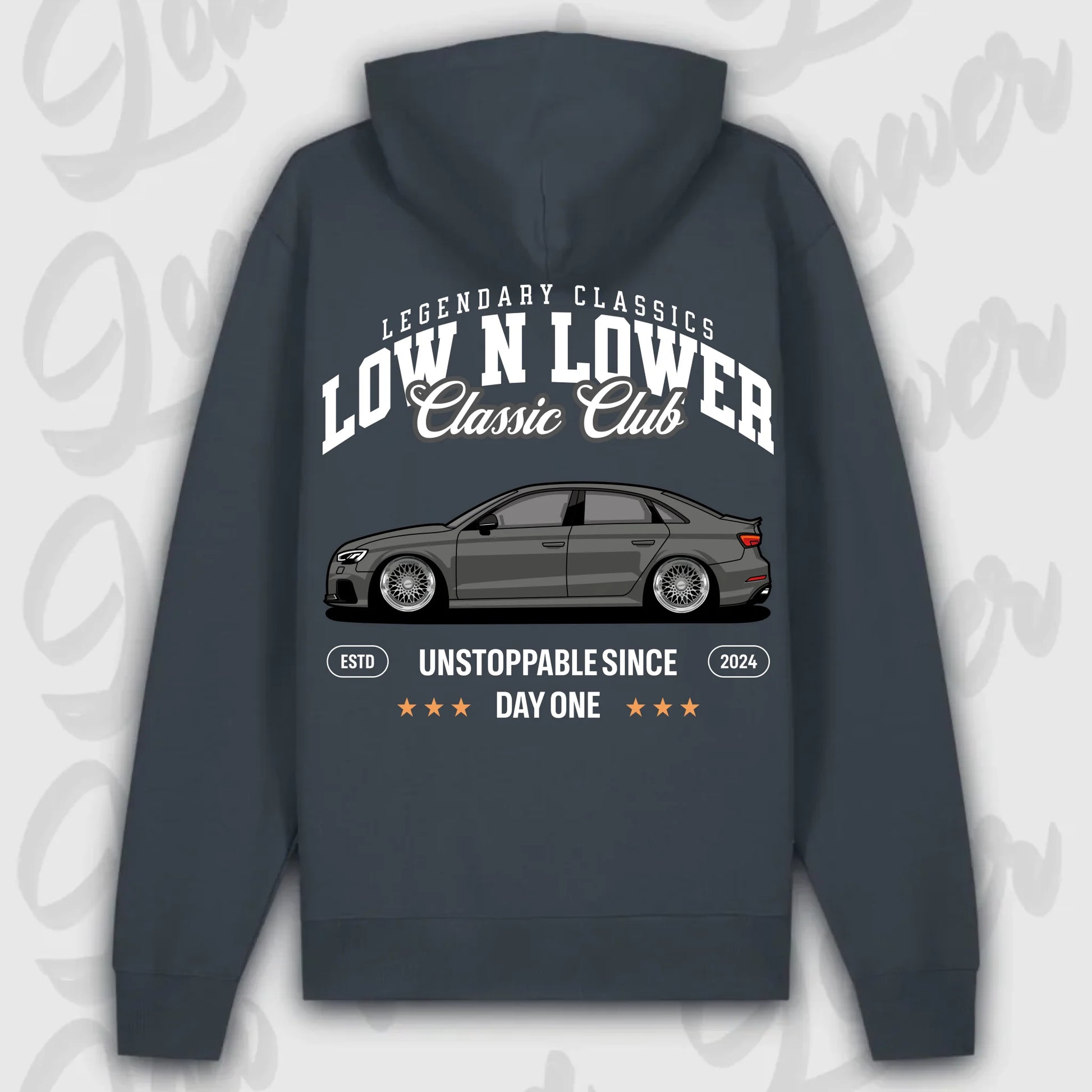 Hoodie RS3 C8 - personalisiert Premium Hoodie India-Ink-Grey