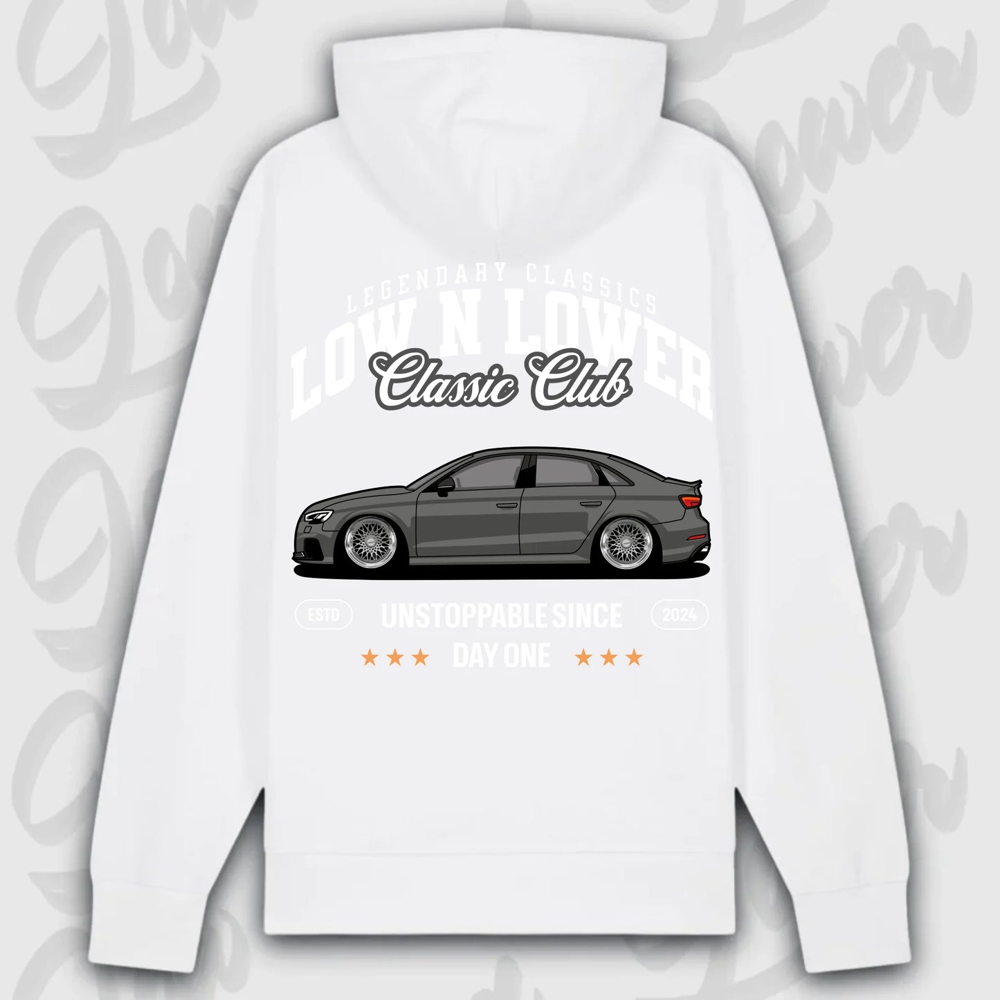 Hoodie RS3 C8 - personalisiert Premium Hoodie White