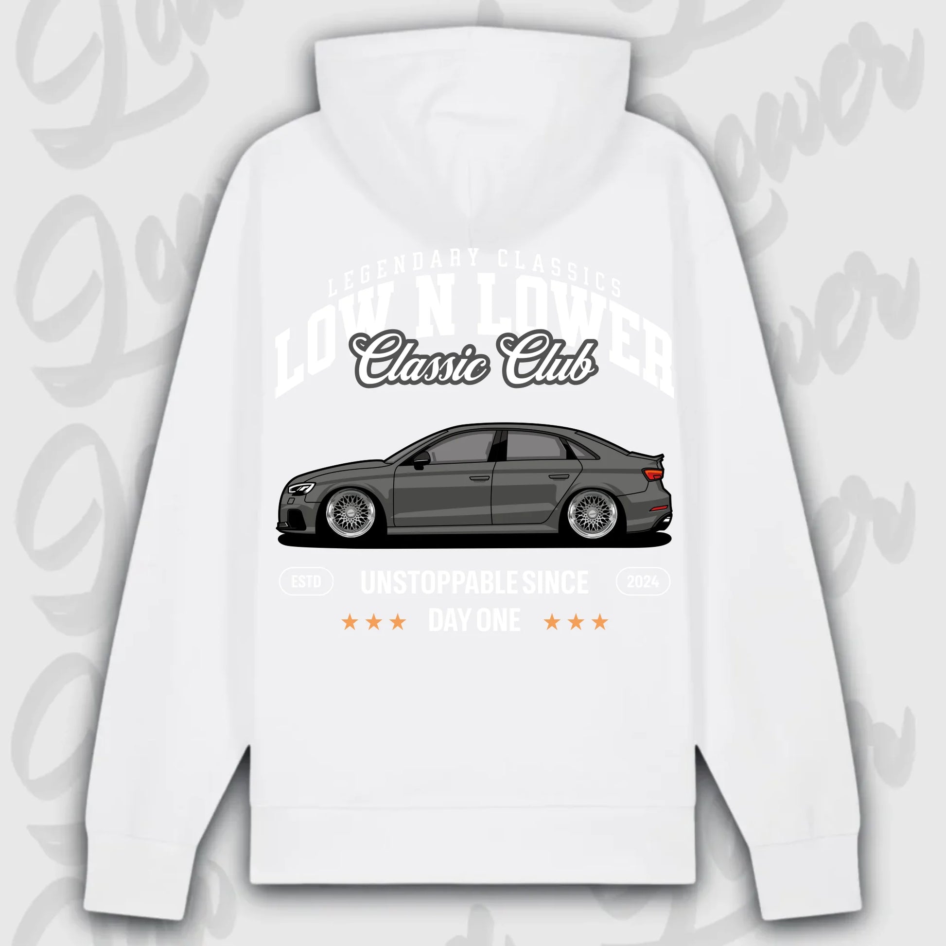 Hoodie RS3 C8 - personalisiert Premium Hoodie White