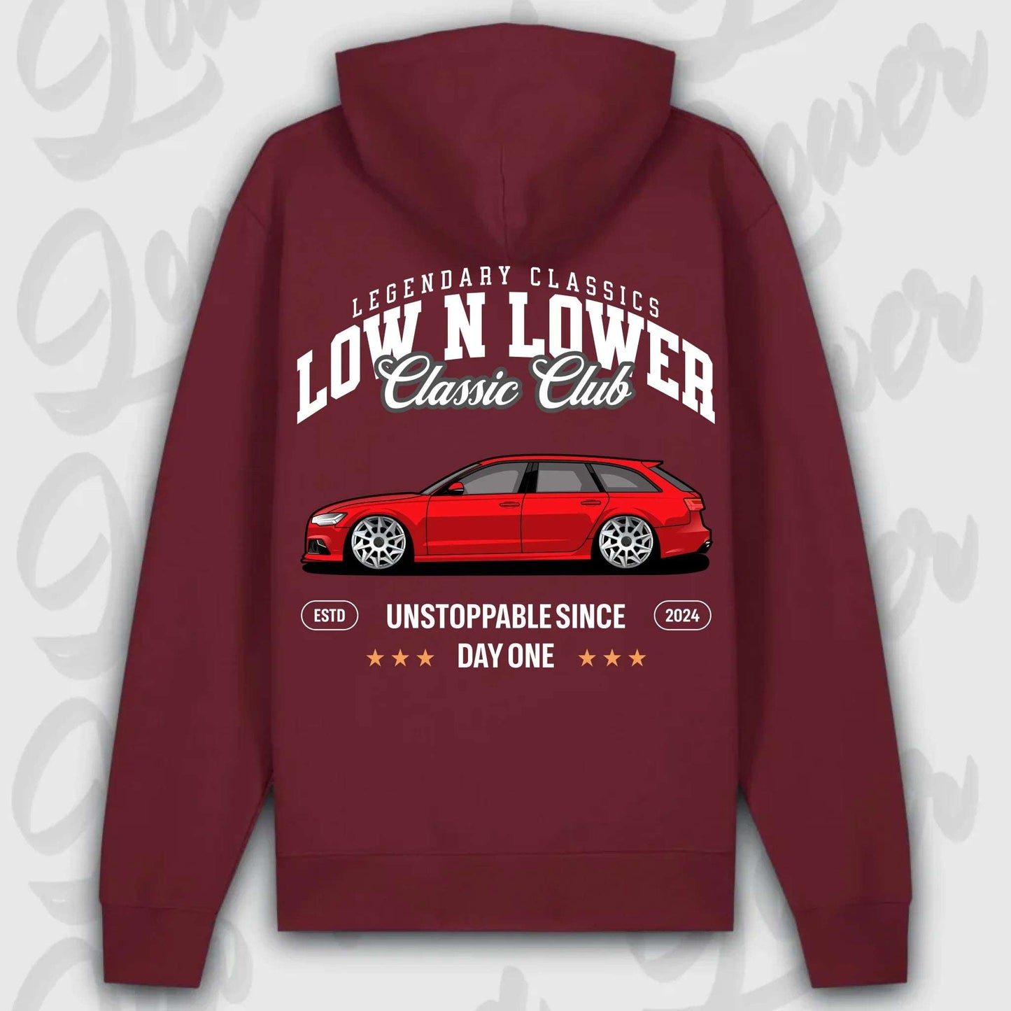 Hoodie RS6 Avant - personalisiert Premium Hoodie Burgundy