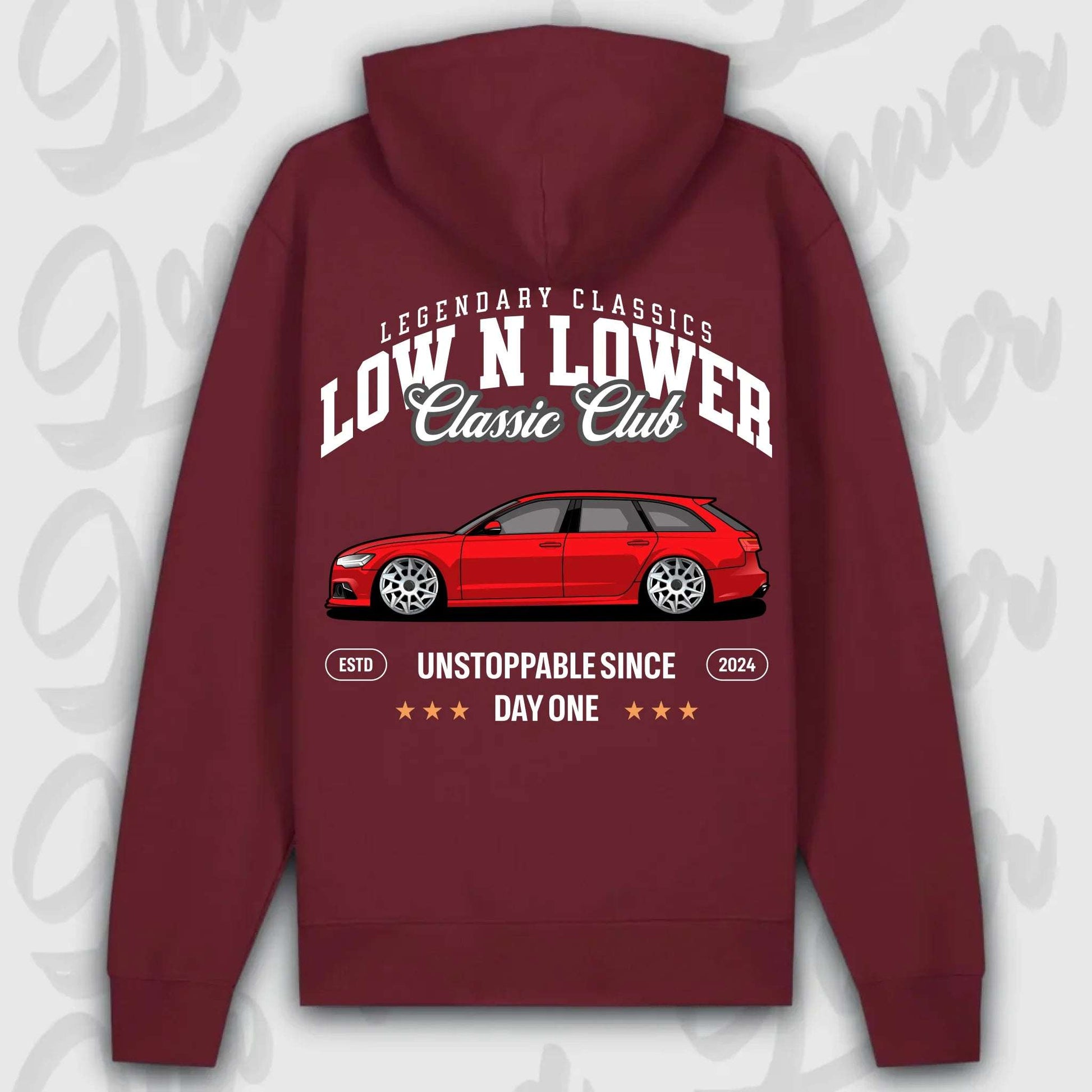 Hoodie RS6 Avant - personalisiert Premium Hoodie Burgundy