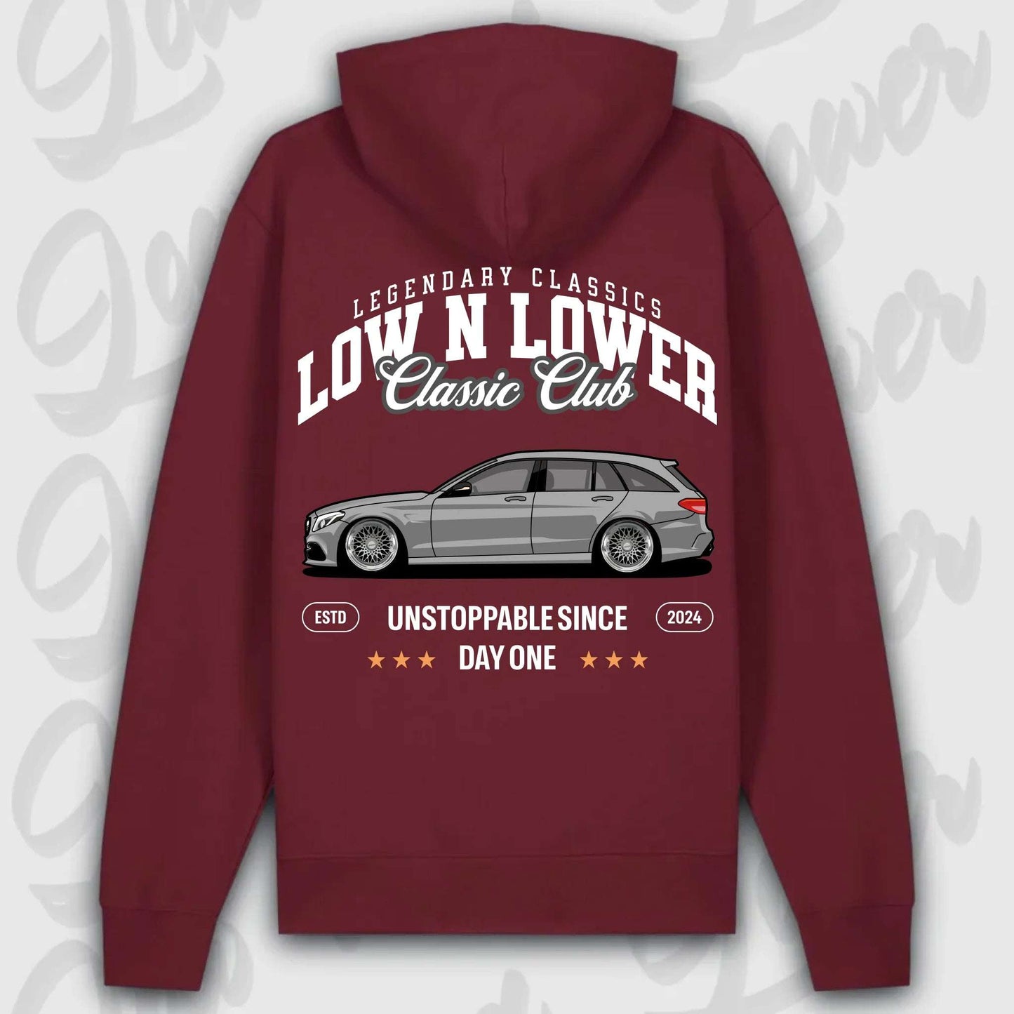 Hoodie W205 - personalisiert Premium Hoodie Burgundy