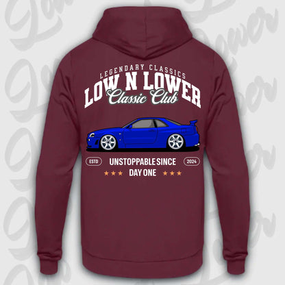 Hoodie Skyline GT-R34 - personalisiert Standard Hoodie Burgundy