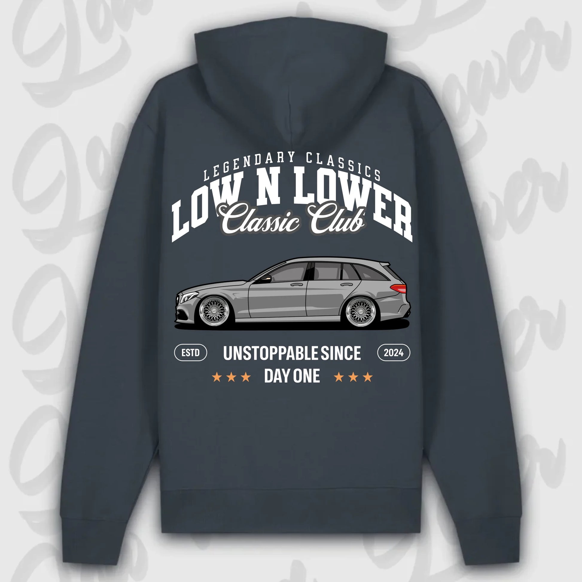 Hoodie W205 - personalisiert Premium Hoodie India-Ink-Grey