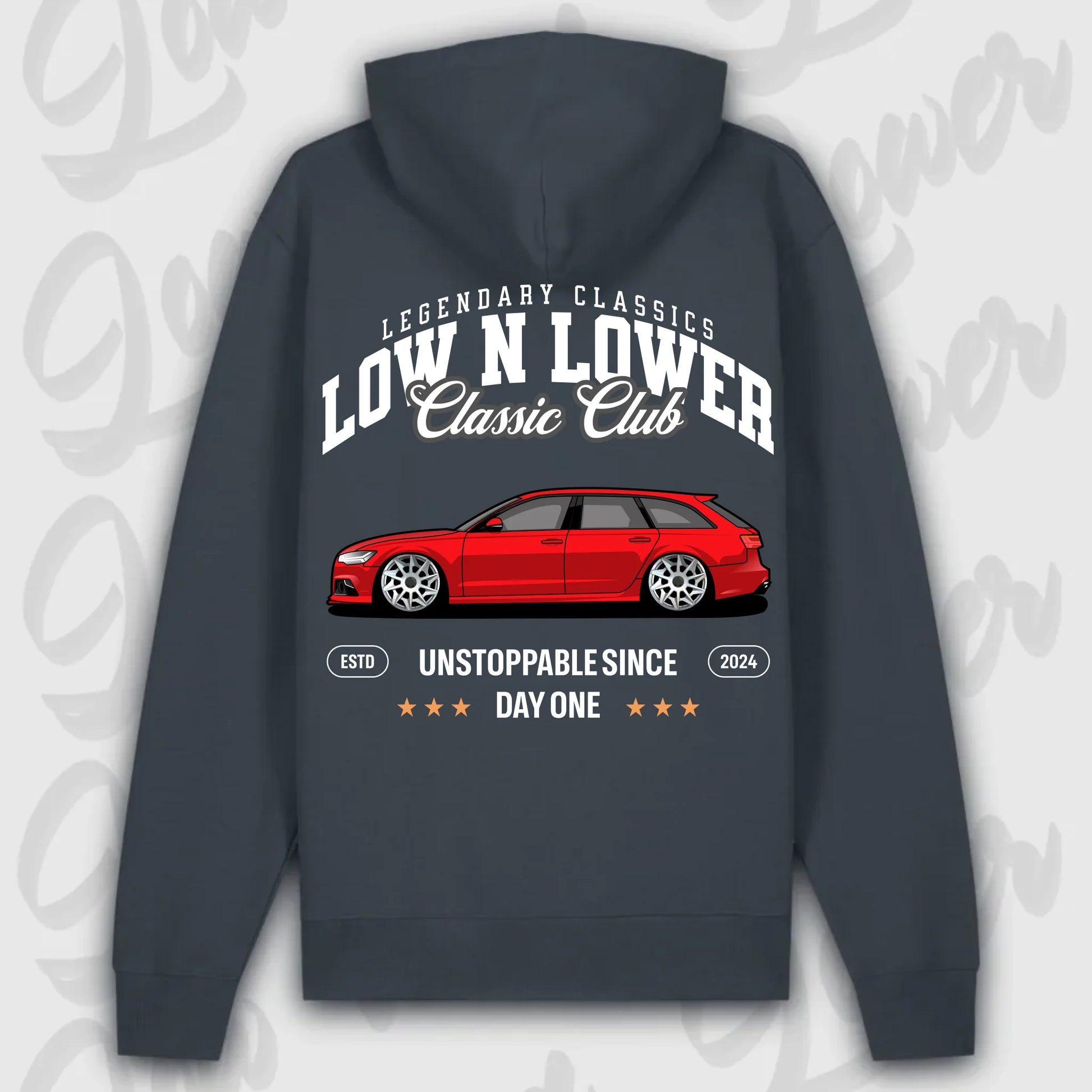 Hoodie RS6 Avant - personalisiert Premium Hoodie India-Ink-Grey