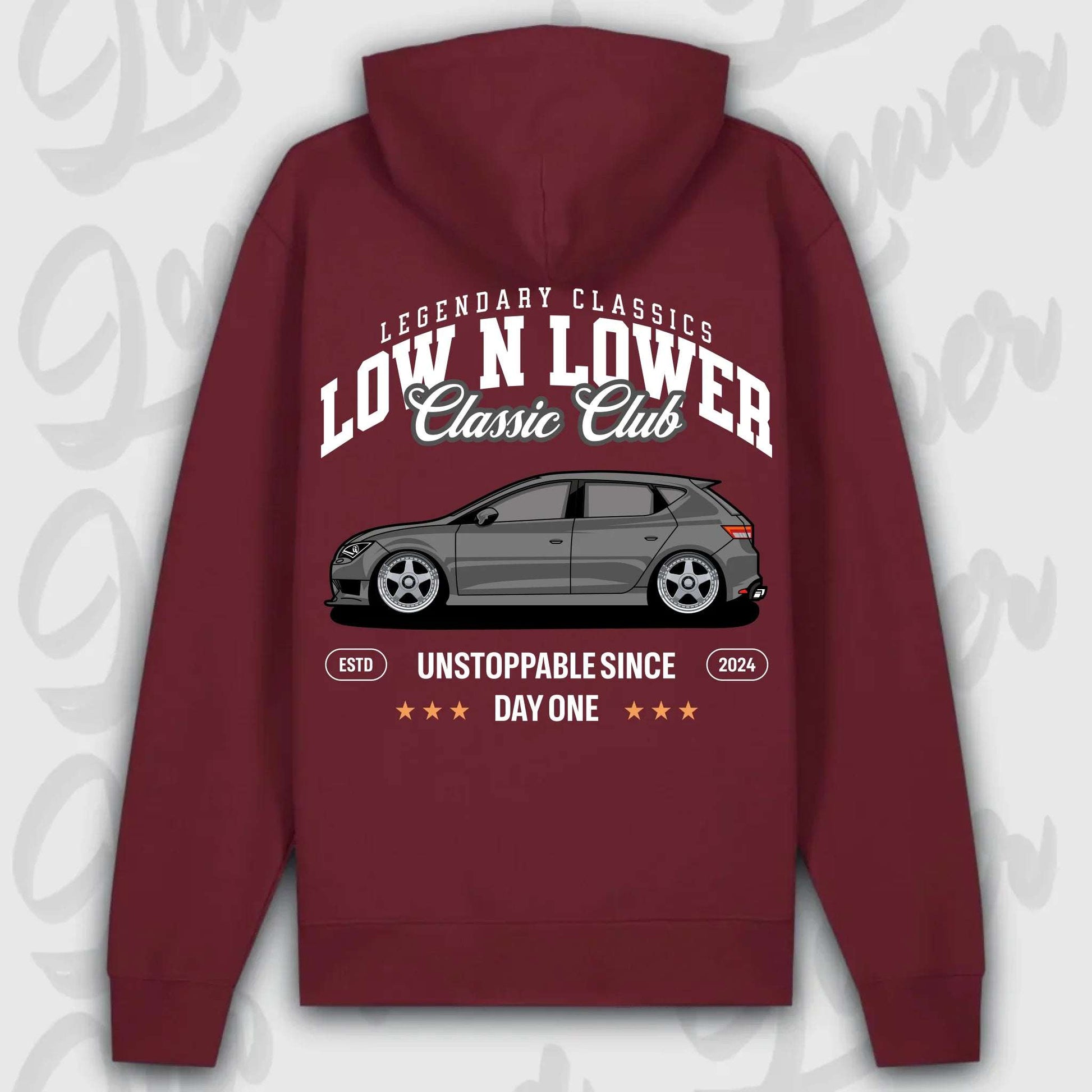 Hoodie Leon III - personalisiert Premium Hoodie Burgundy