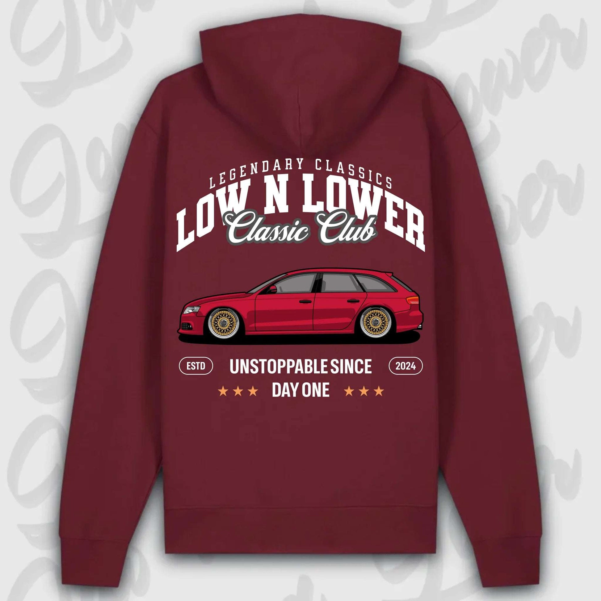 Hoodie B8 Avant - personalisiert Premium Hoodie Burgundy