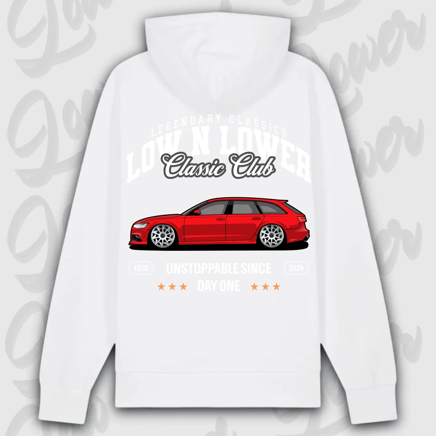 Hoodie RS6 Avant - personalisiert Premium Hoodie White