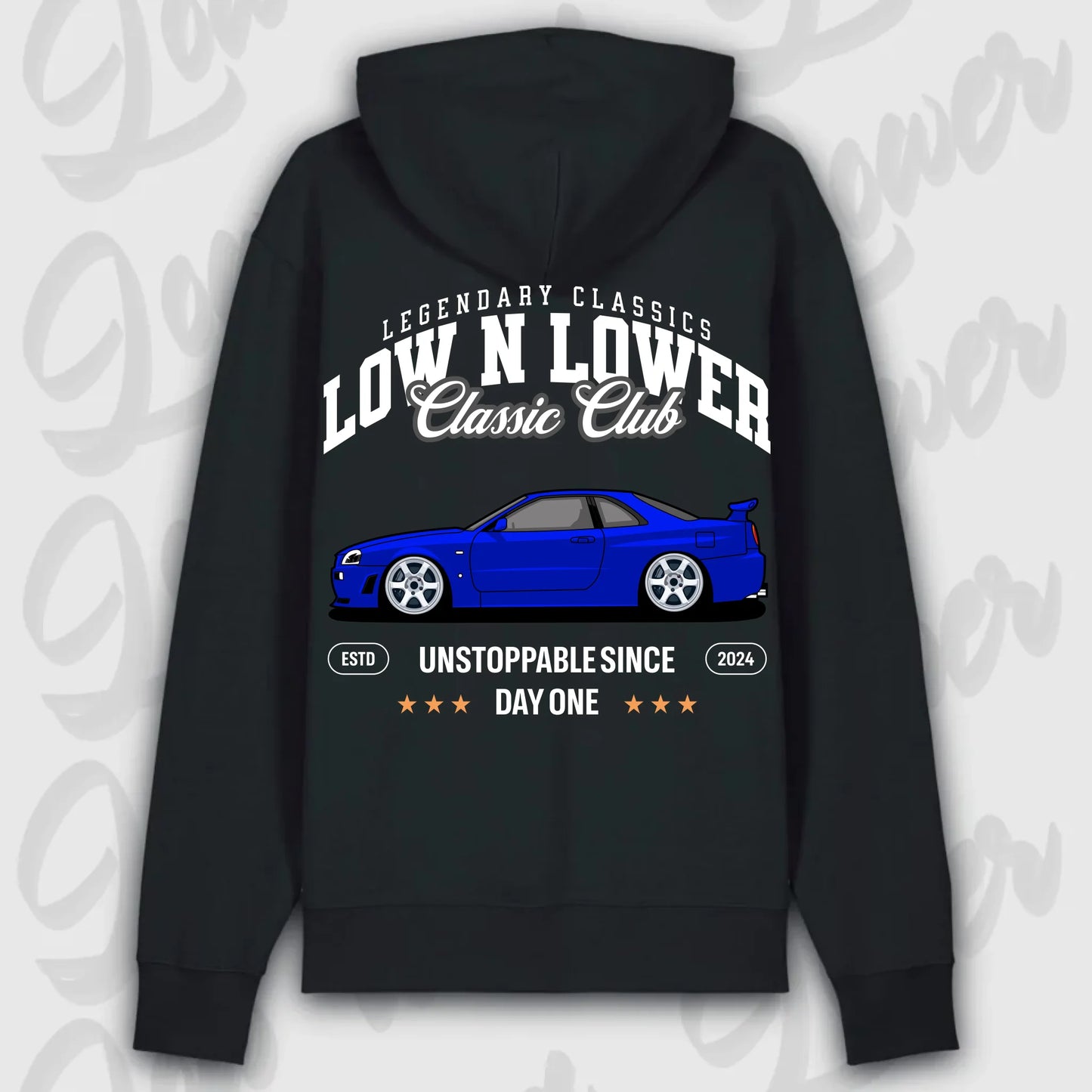 Hoodie Skyline GT-R34 - personalisiert Premium Hoodie Black