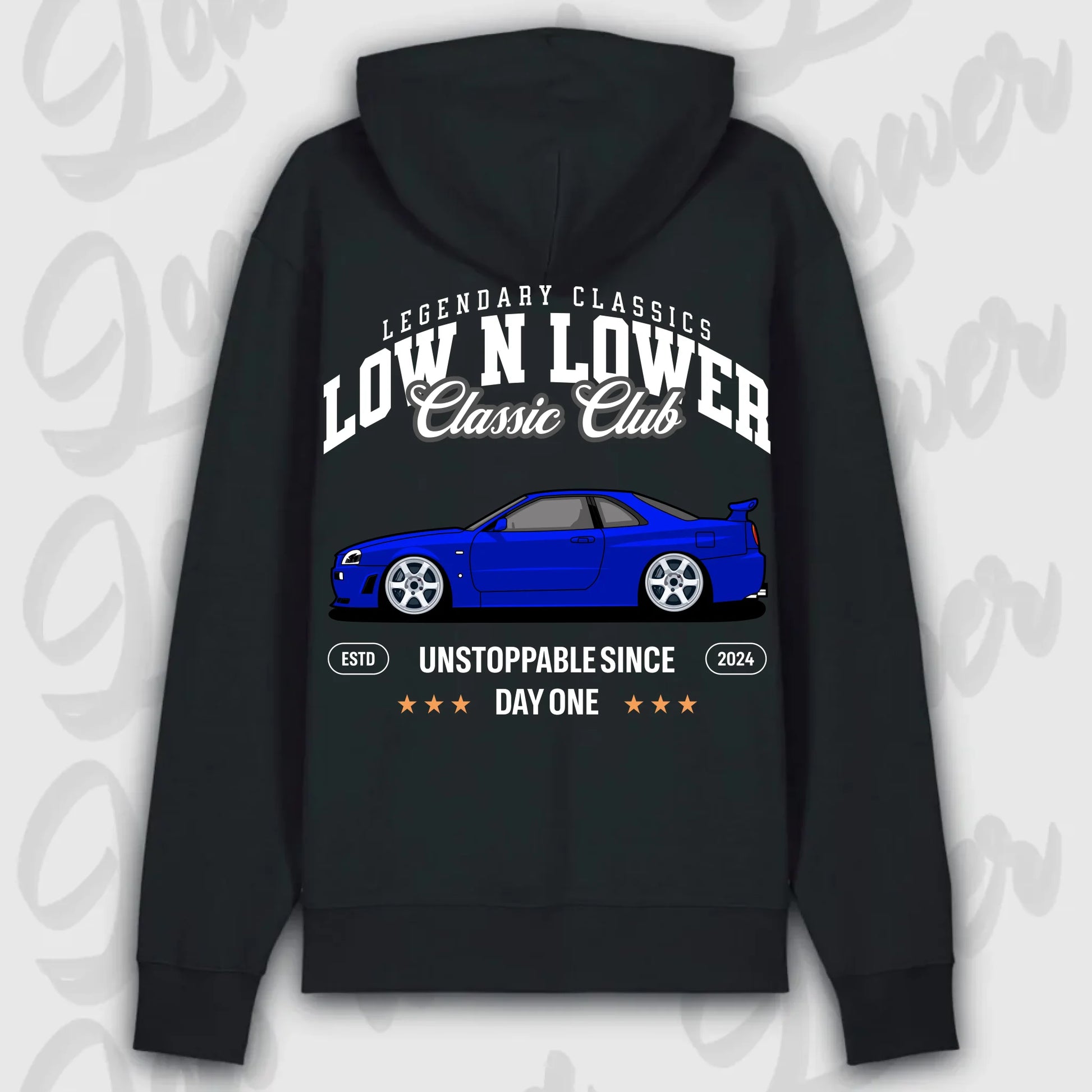 Hoodie Skyline GT-R34 - personalisiert Premium Hoodie Black