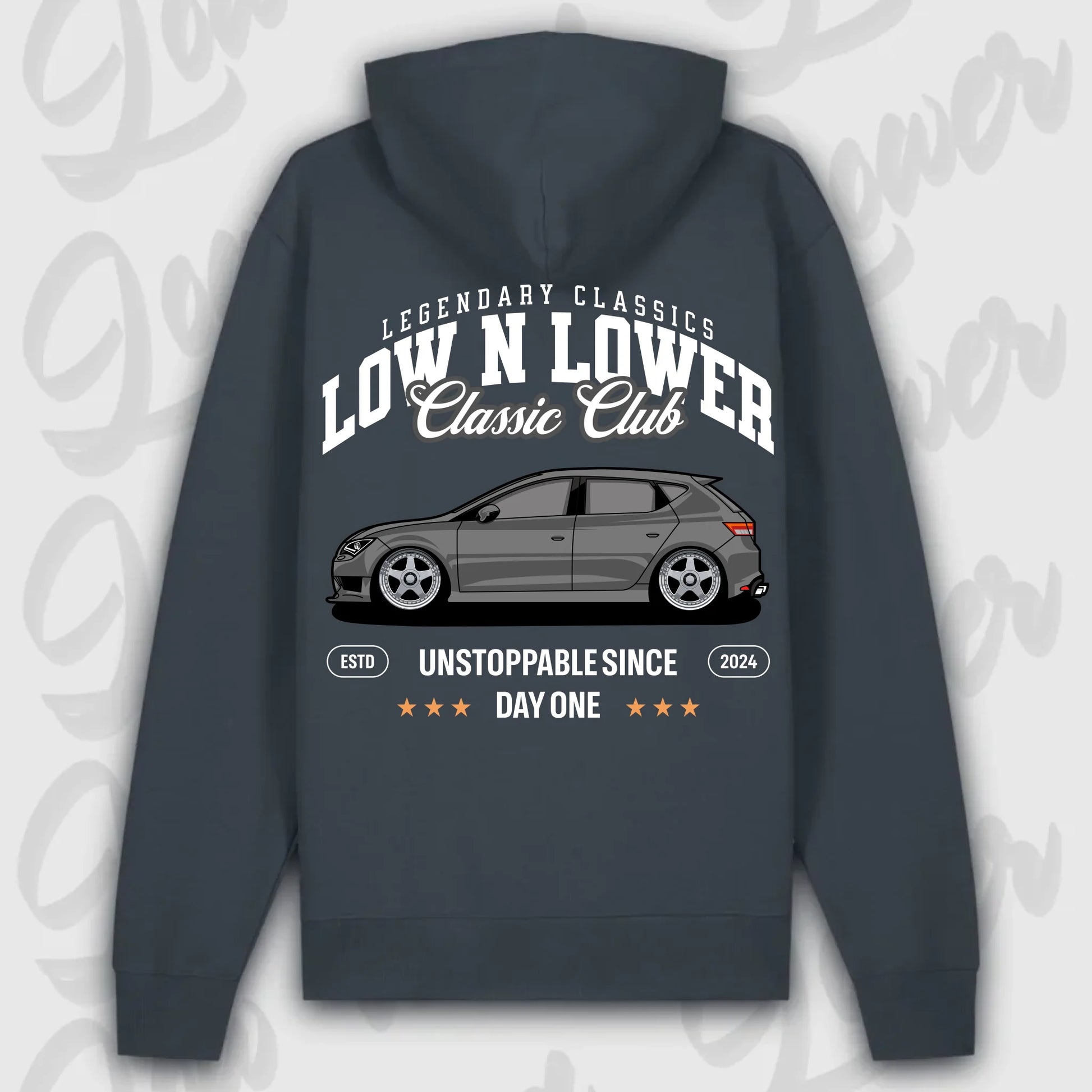 Hoodie Leon III - personalisiert Premium Hoodie India-Ink-Grey