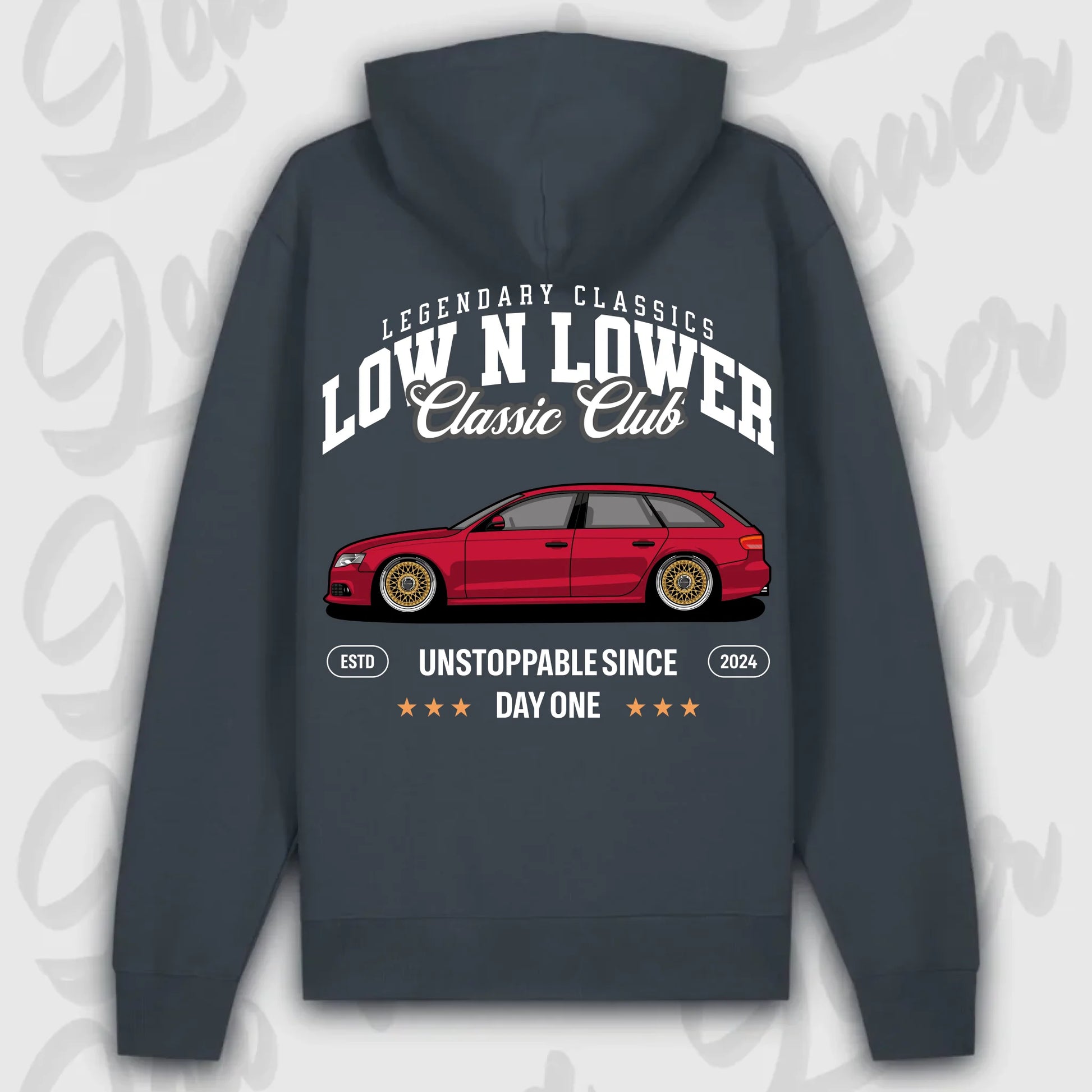 Hoodie B8 Avant - personalisiert Premium Hoodie India-Ink-Grey