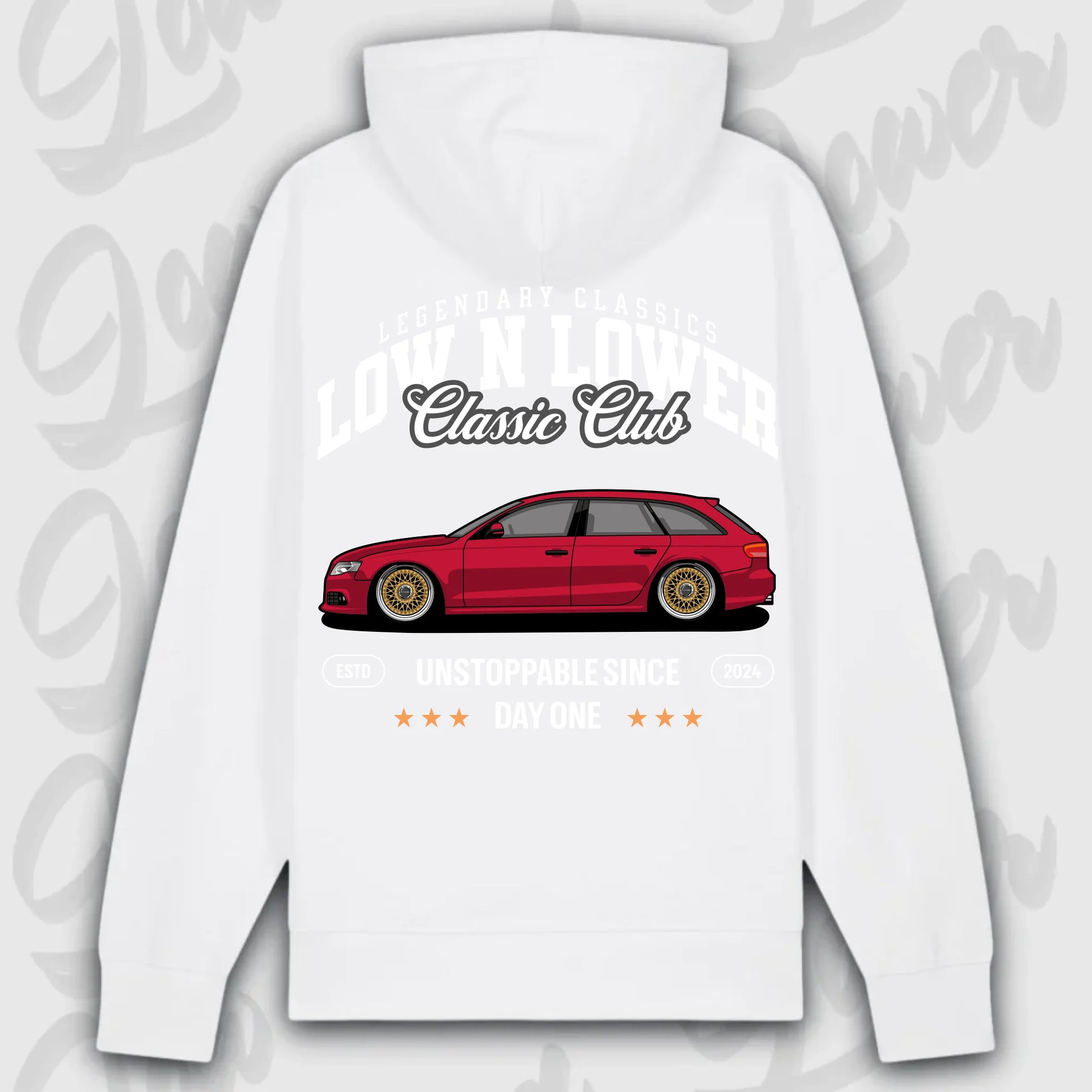 Hoodie B8 Avant - personalisiert Premium Hoodie White