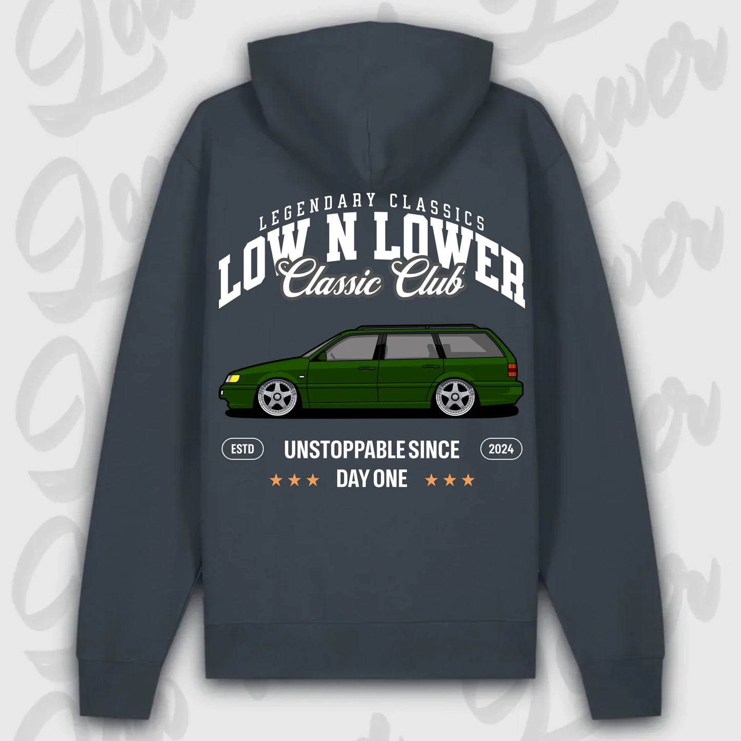 Hoodie 35i - personalisiert Premium Hoodie India-Ink-Grey