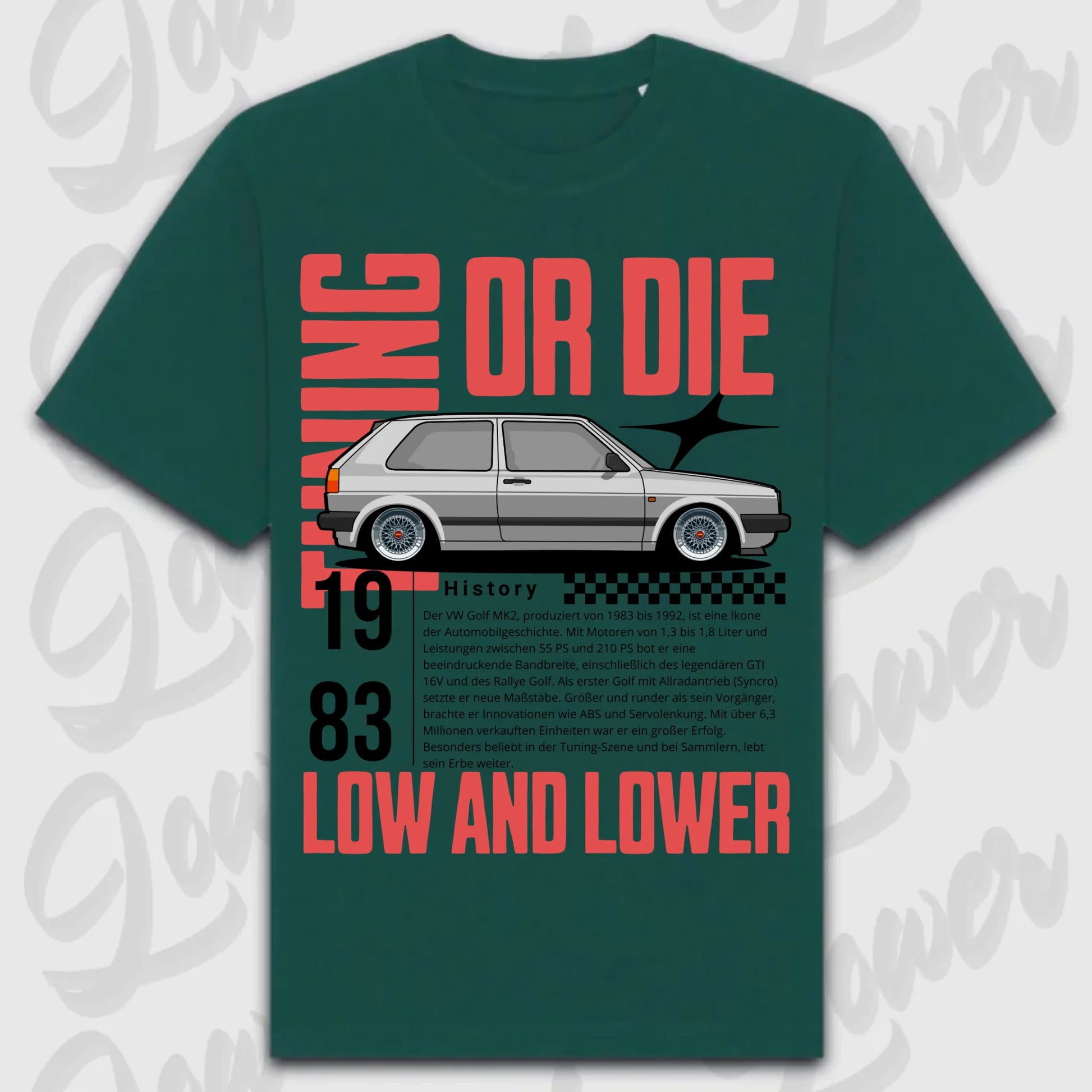 T-Shirt MK 2 - personalisierbar Oversized T-Shirt ( Front Print ) Glazed-Green