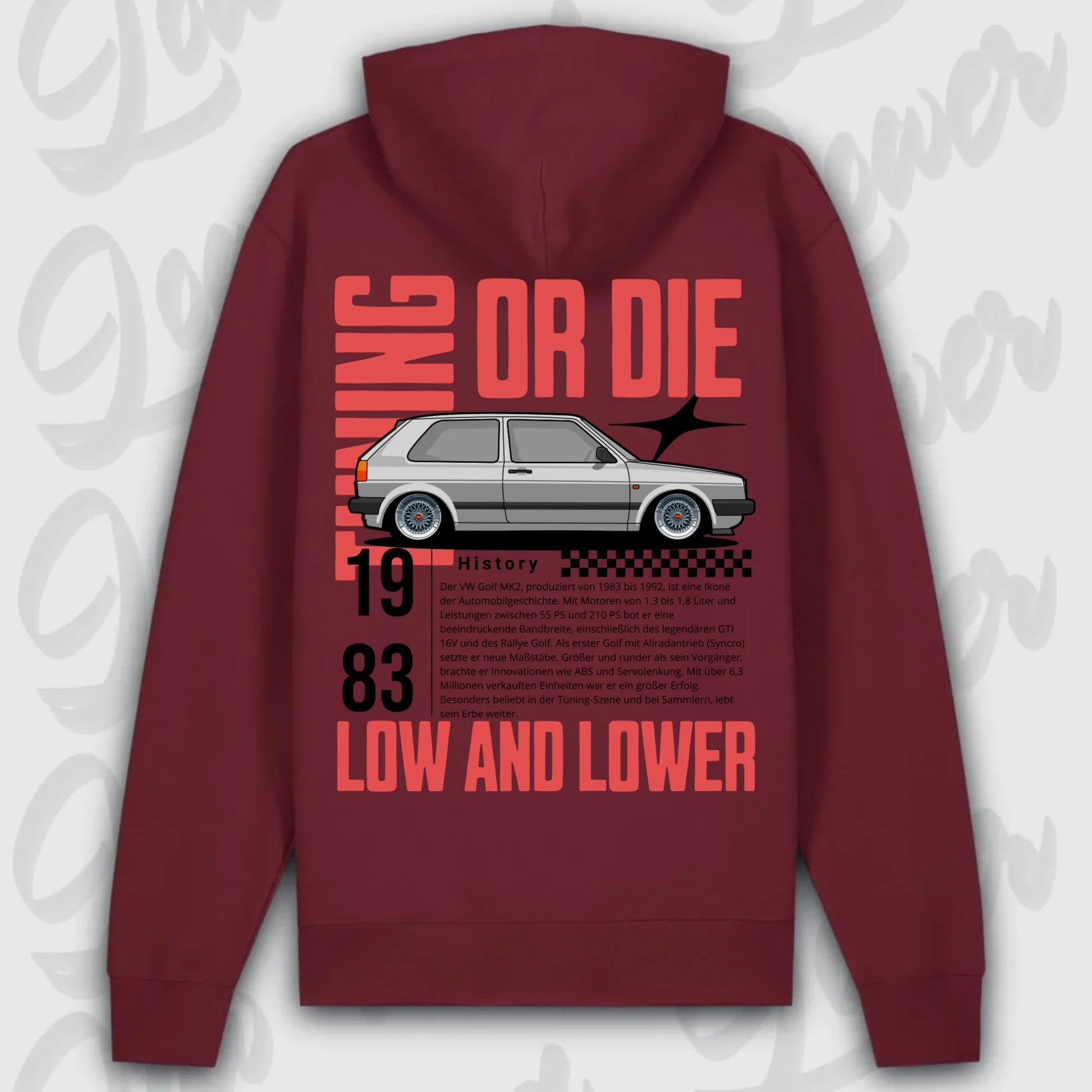 Hoodie MK 2 - personalisierbar Premium Hoodie Burgundy