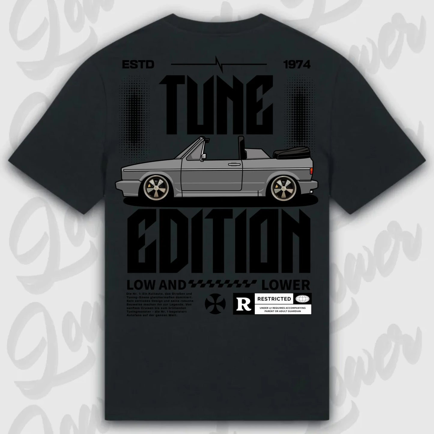 Mockup Stand shirt teeinblue - shirt Over 1