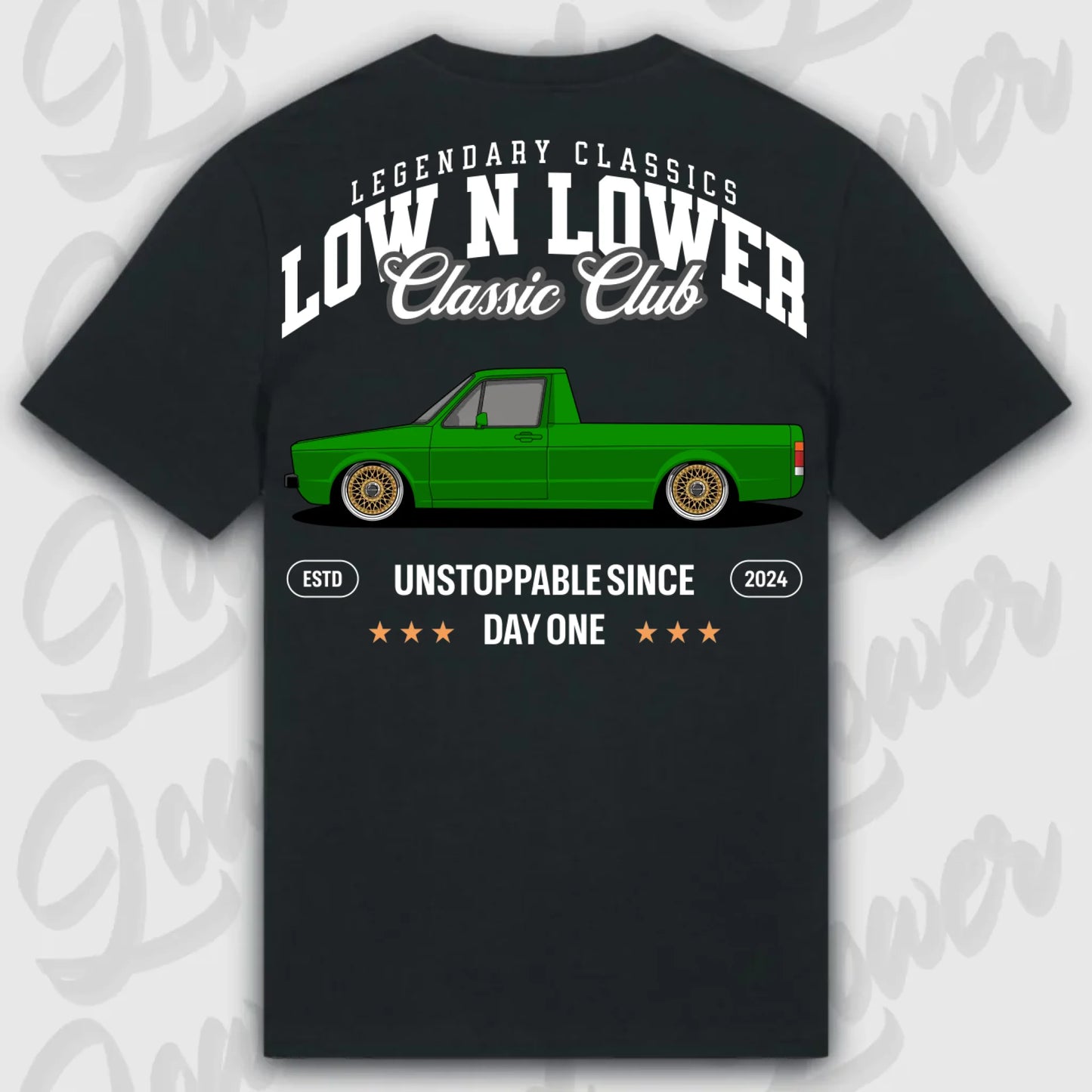 Mockup Stand shirt teeinblue - shirt Over 1