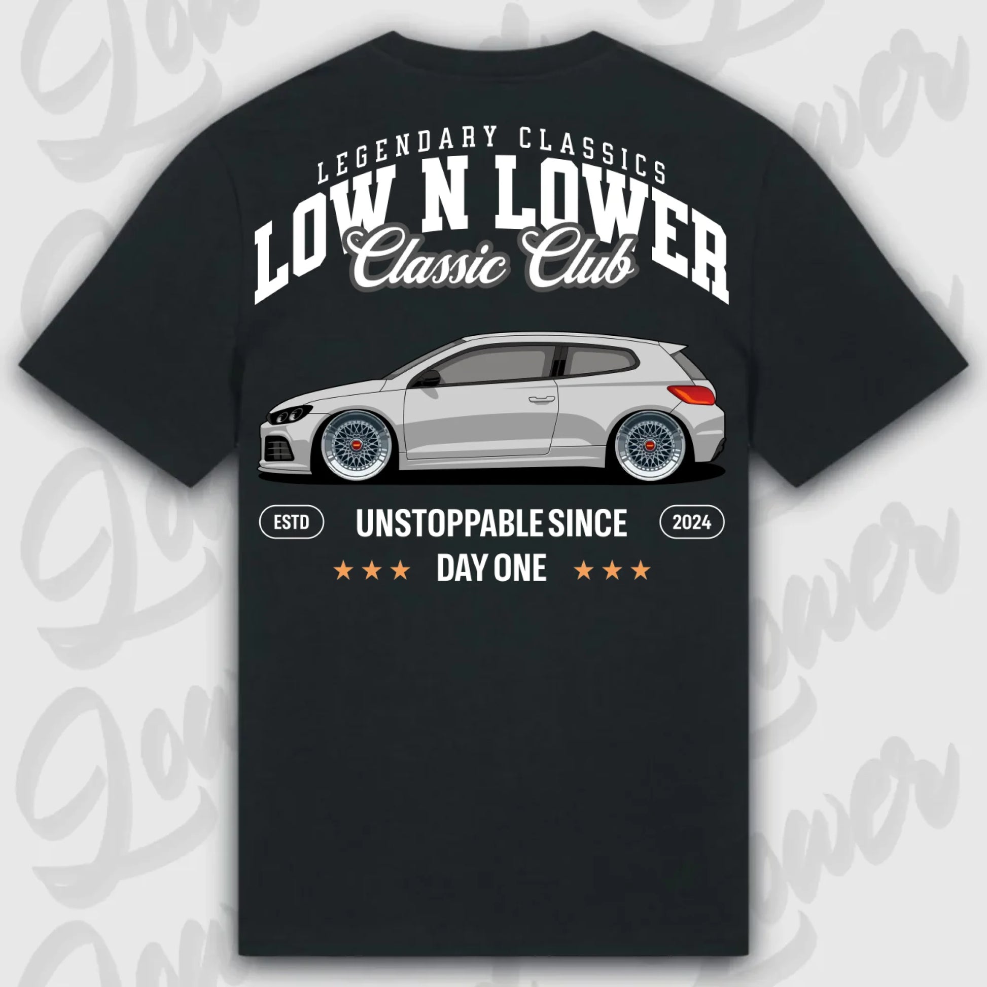 Mockup Stand shirt teeinblue - shirt Over 1