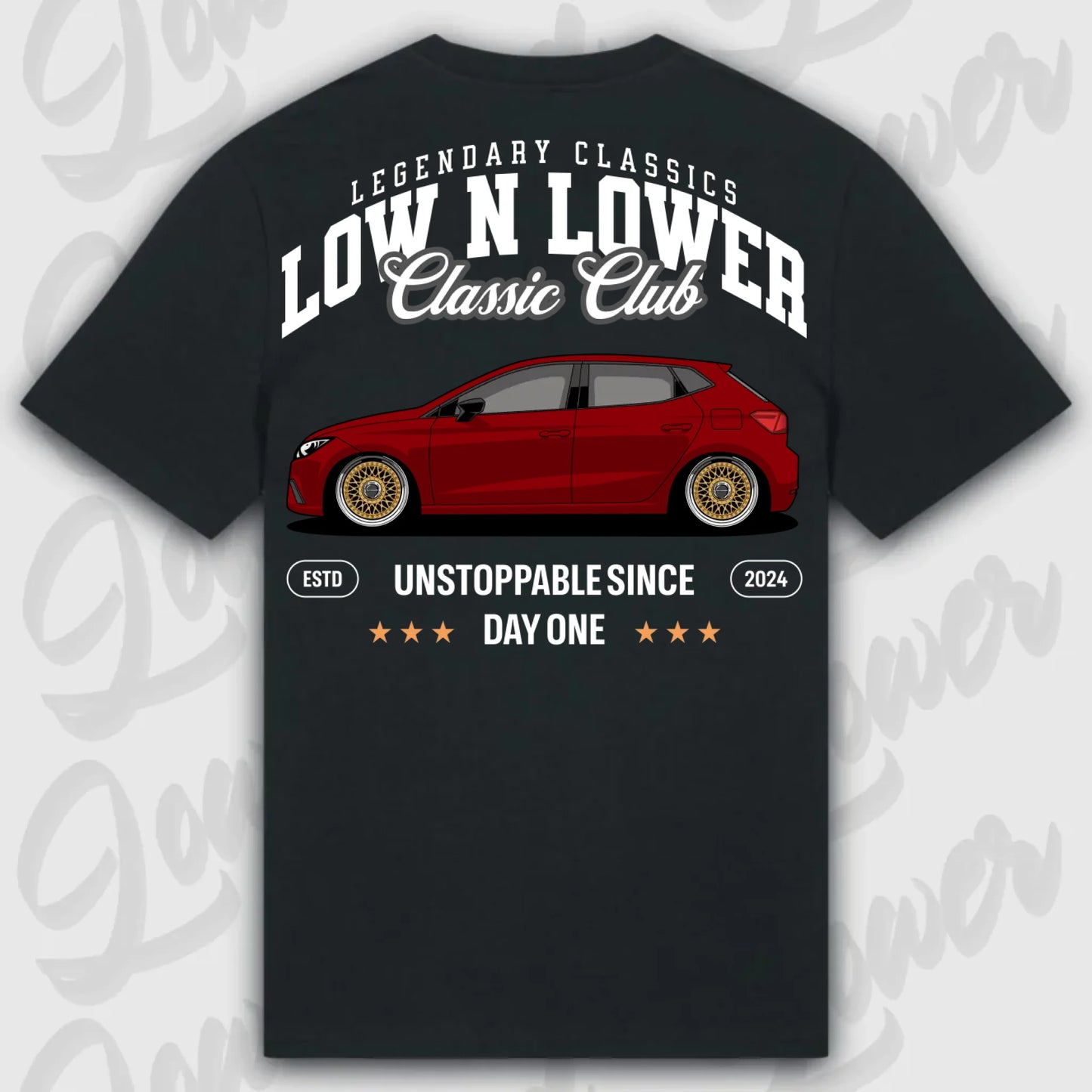 Mockup Stand shirt teeinblue - shirt Over 1