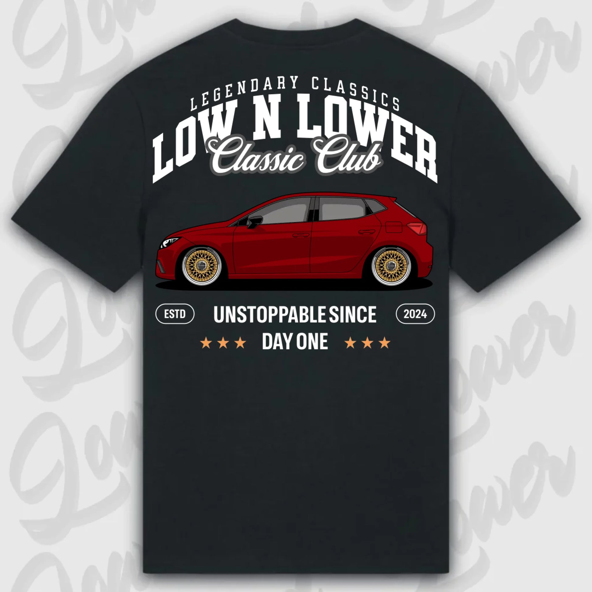 Mockup Stand shirt teeinblue - shirt Over 1