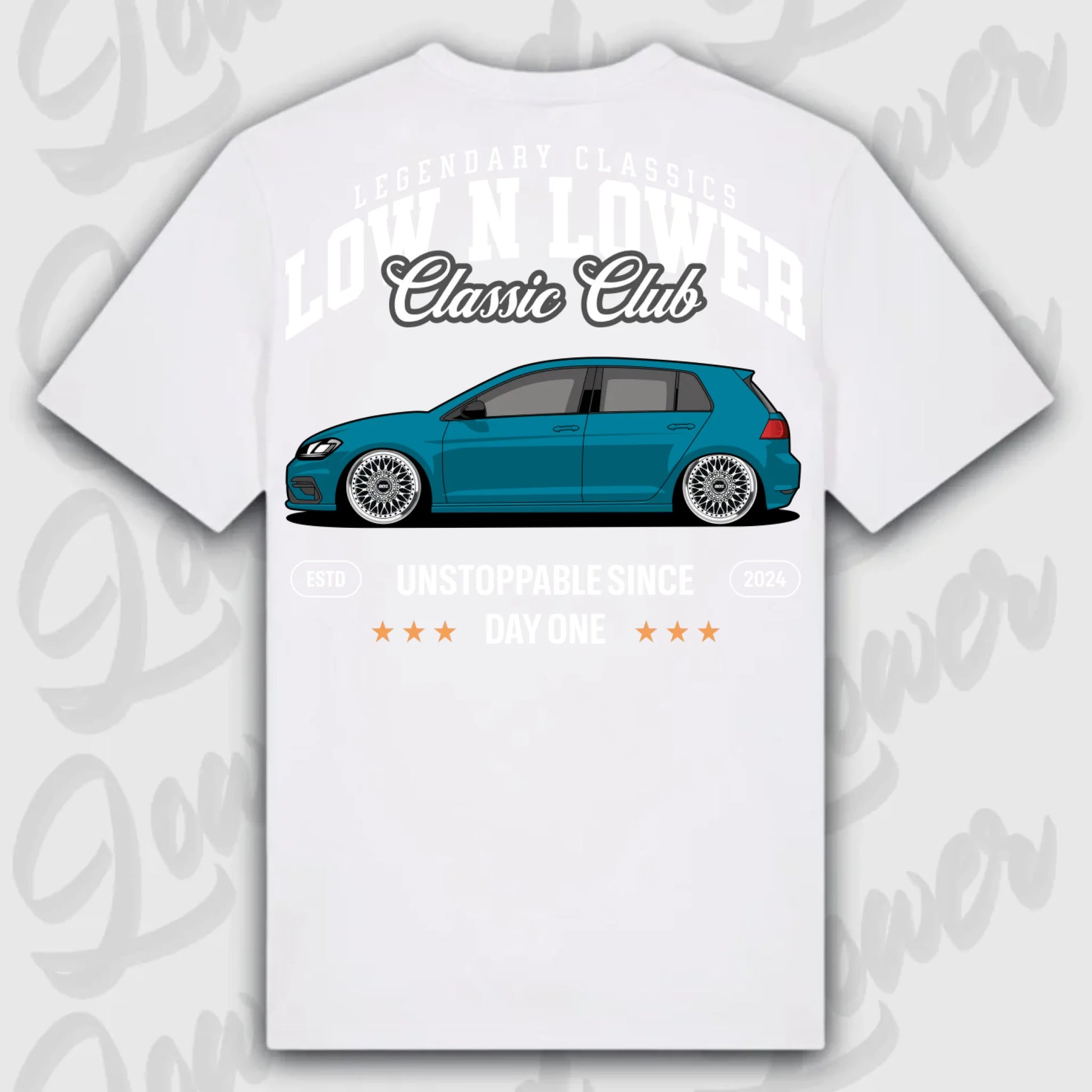 Mockup Stand shirt teeinblue - Shirt 4