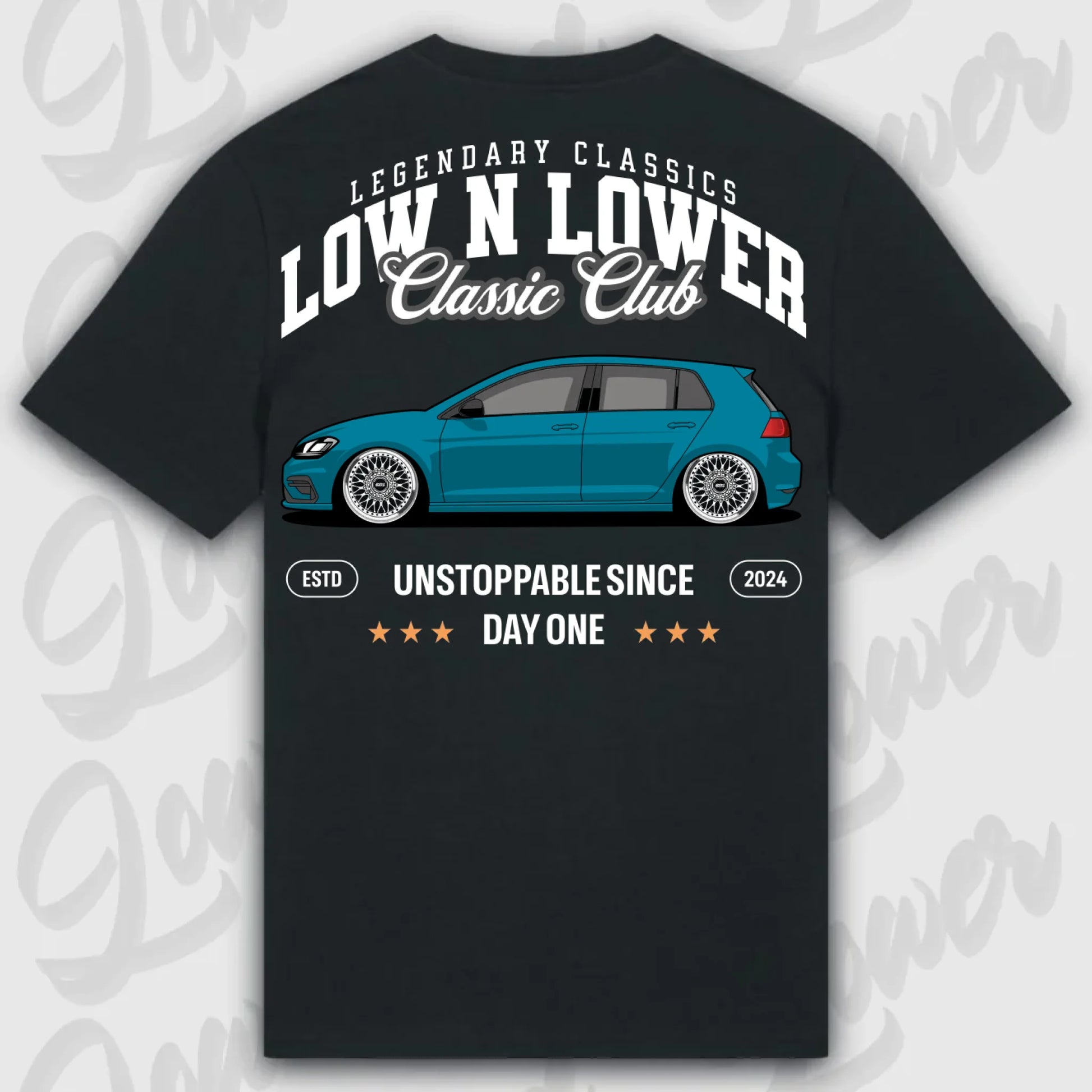 Mockup Stand shirt teeinblue - shirt Over 1