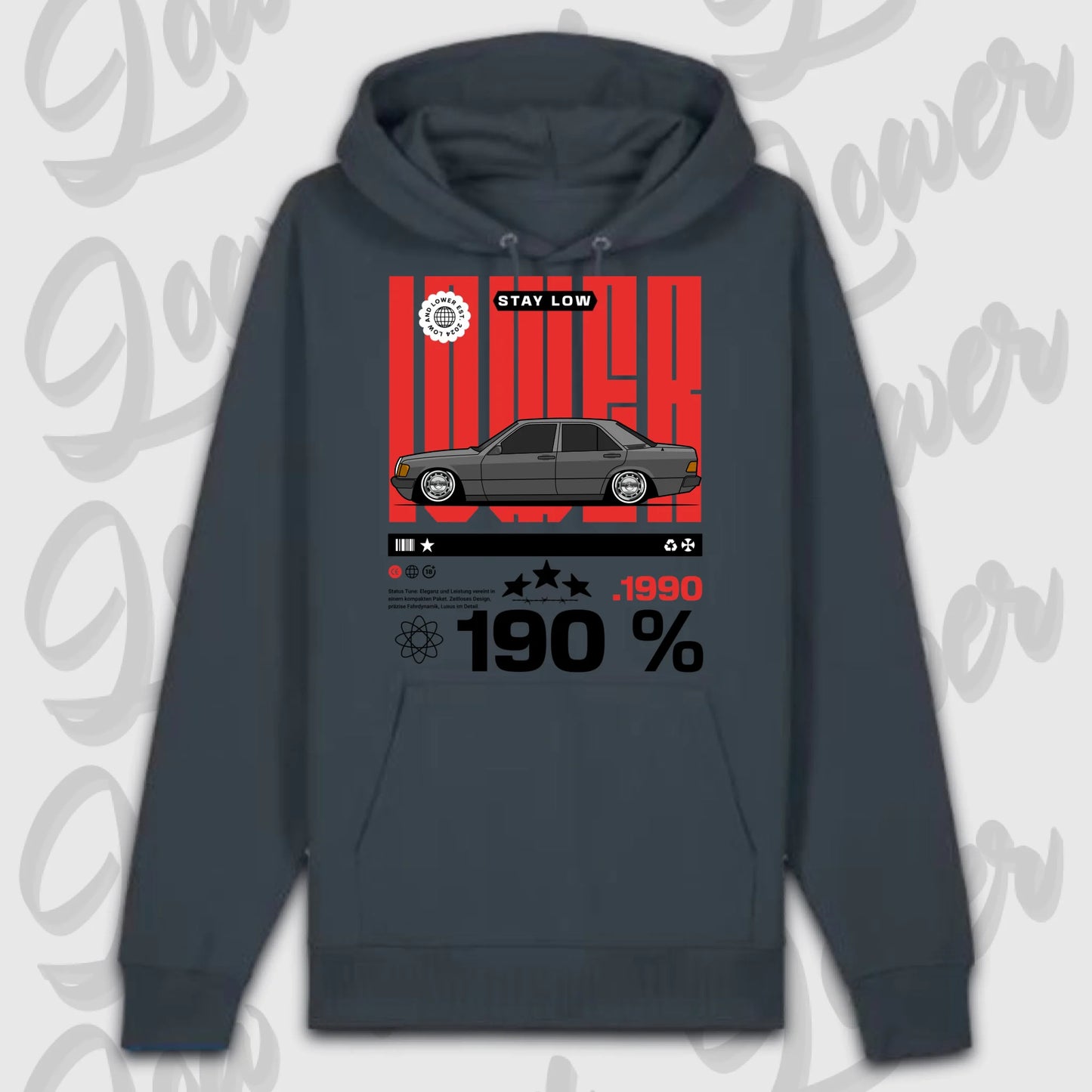 Premium hoodie grau