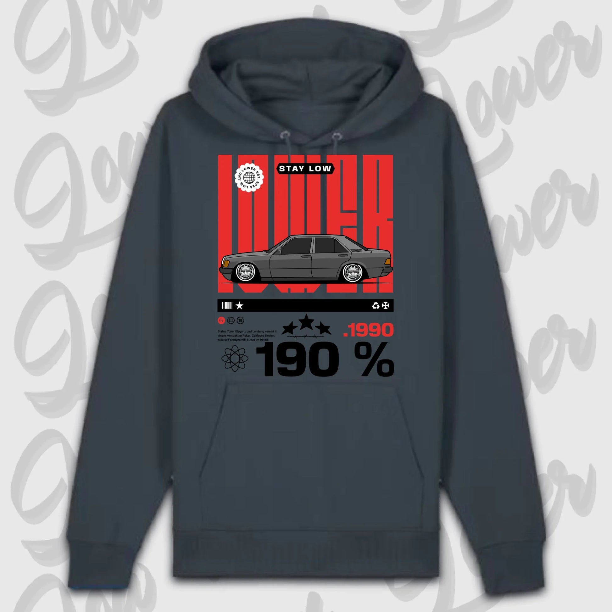 Premium hoodie grau