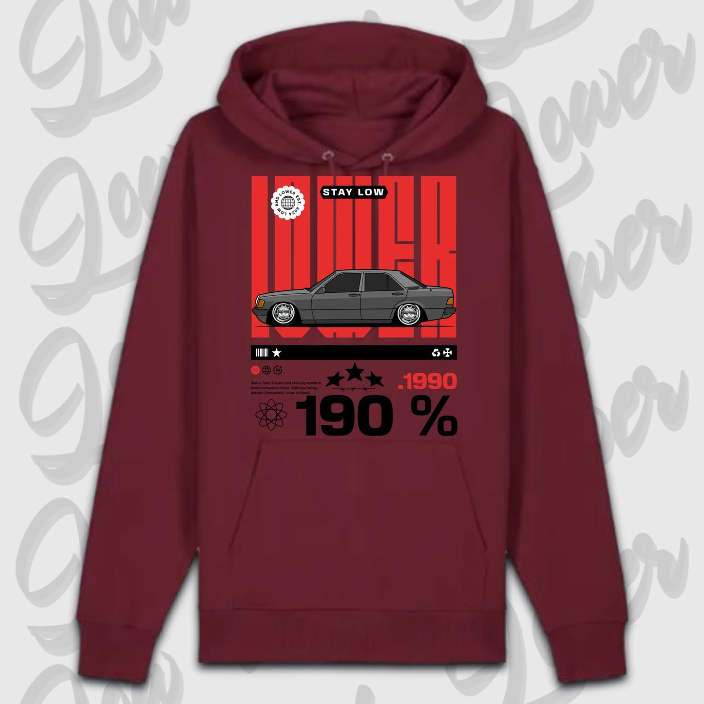 Premium hoodie Burgunds