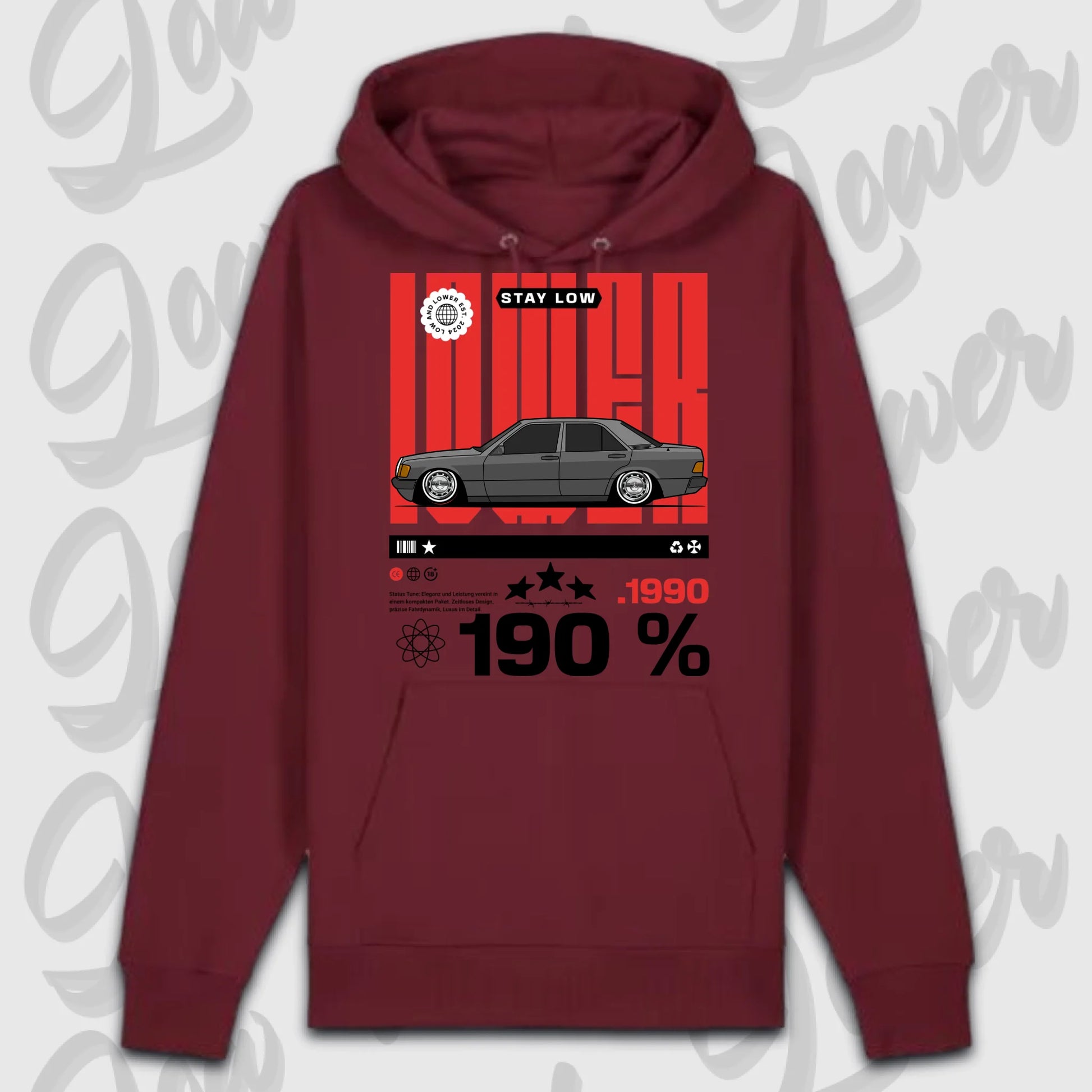 Premium hoodie Burgunds