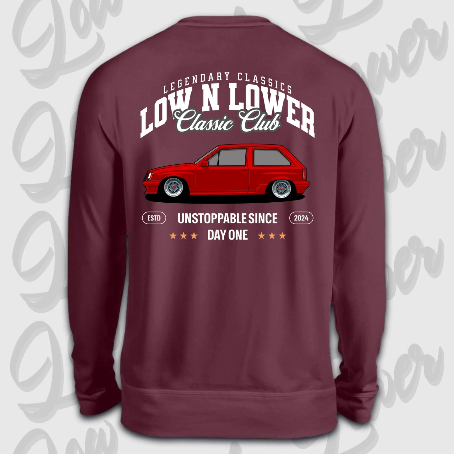 Sweater Burgund back