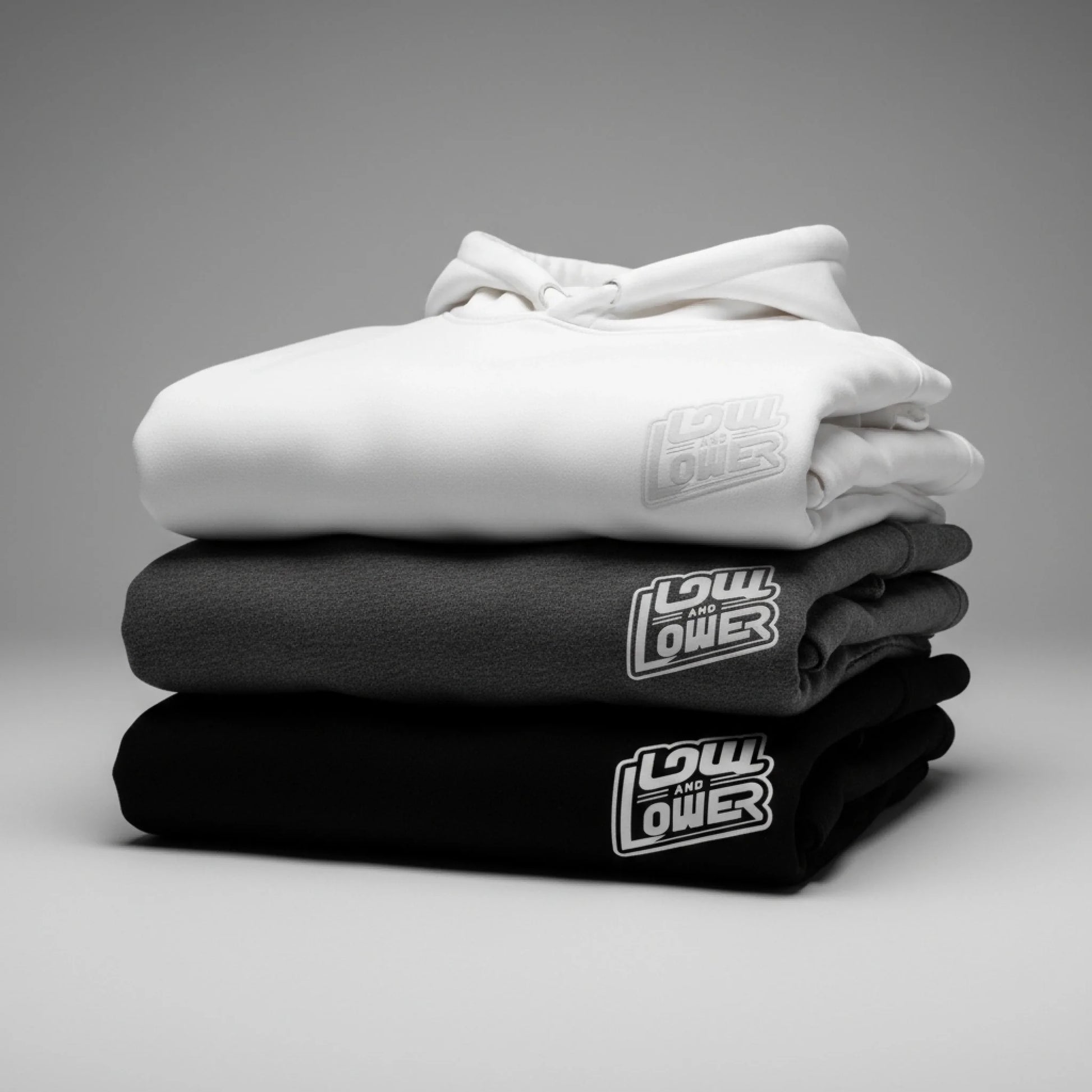 Low and Lower Hoodie brust Logo