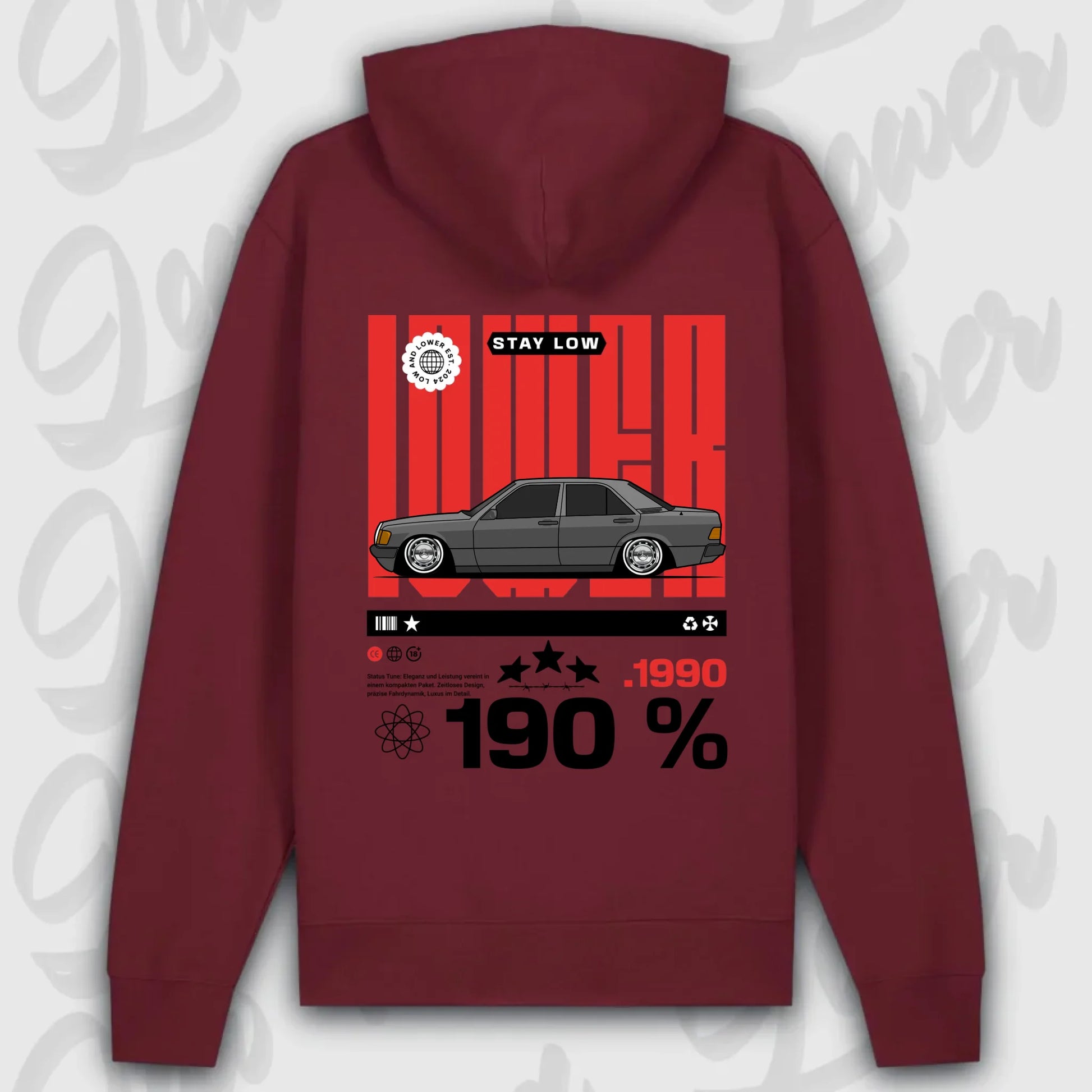 personalisierbarer hoodie 190 E mit eigenem design