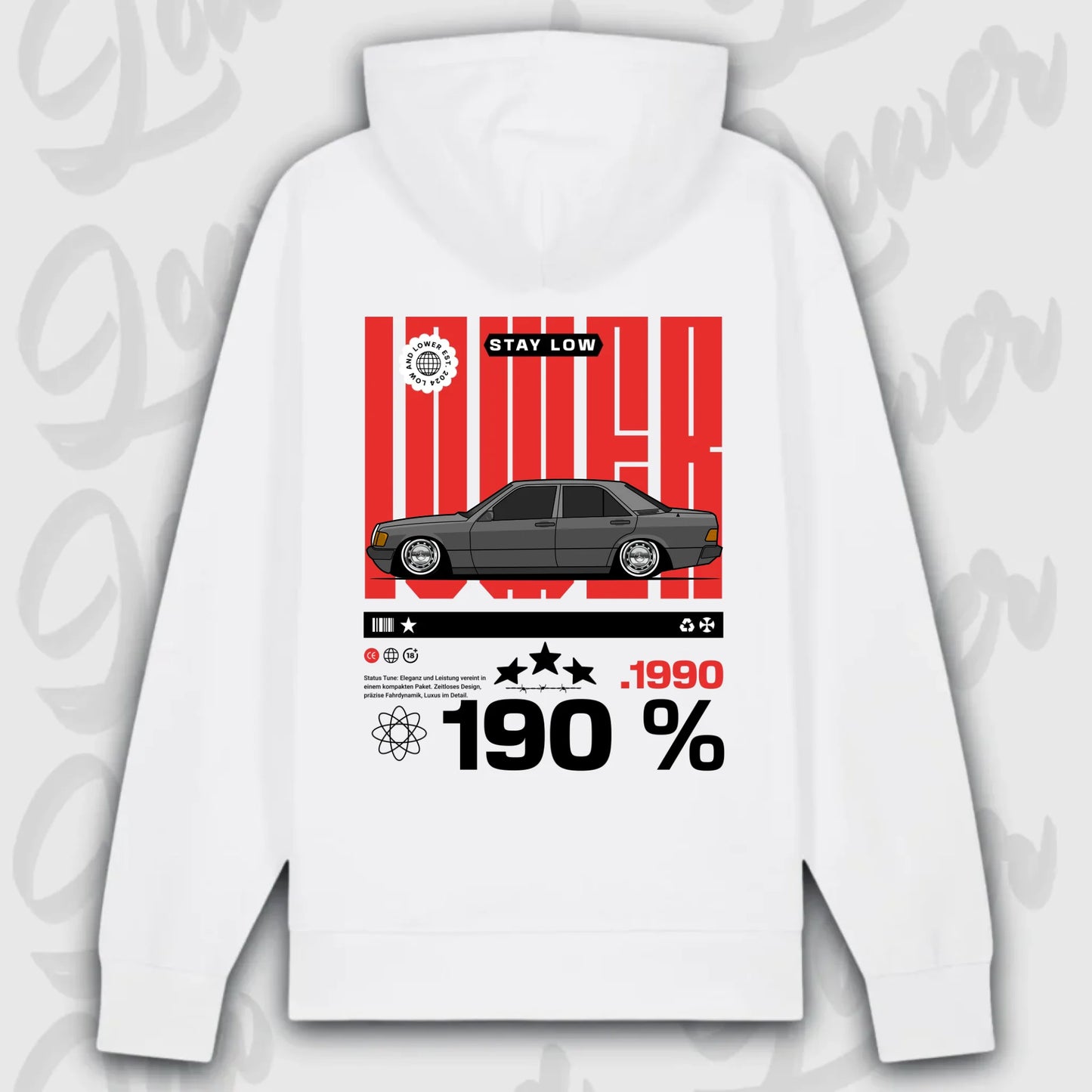 personalisierbarer hoodie 190 E mit eigenem design