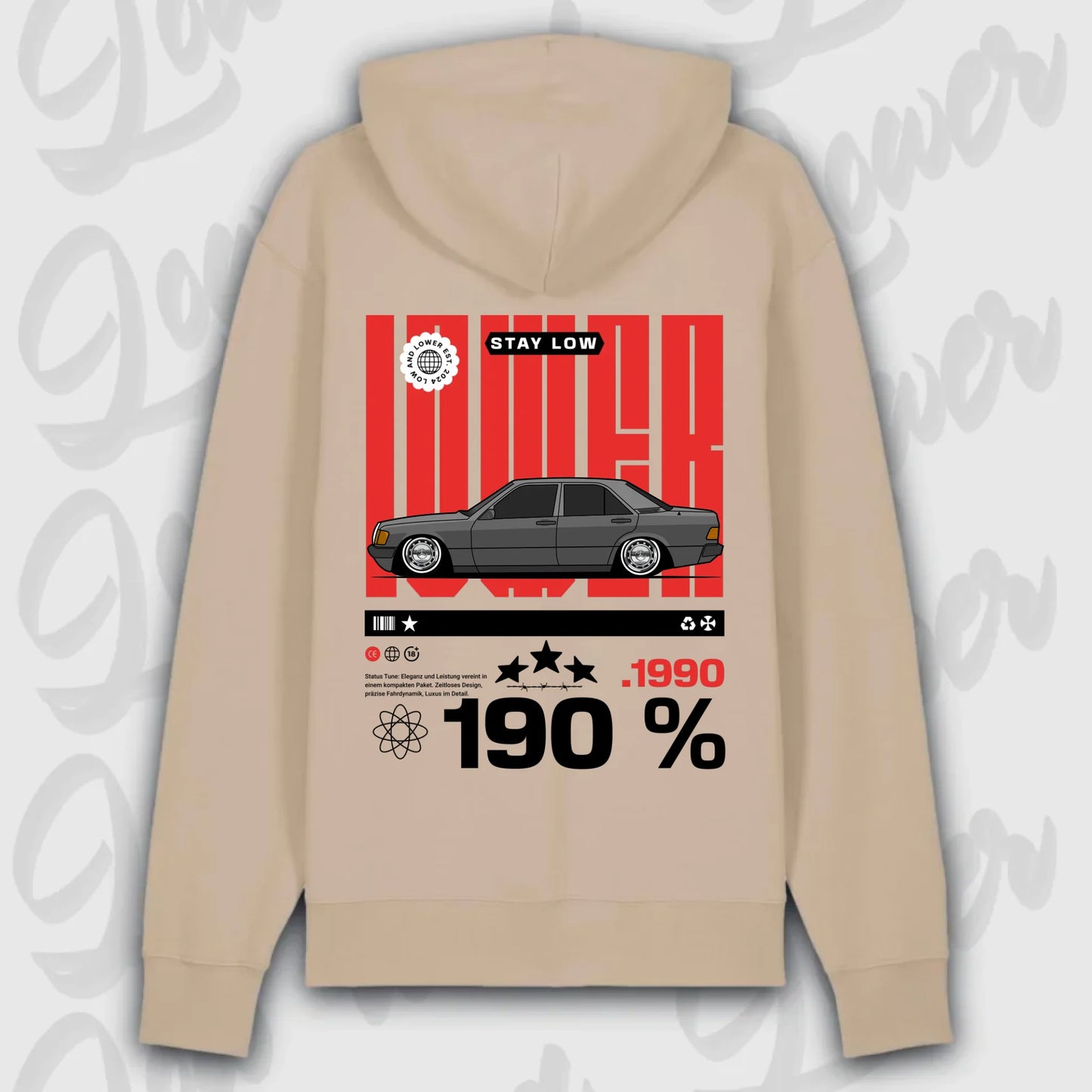 personalisierbarer hoodie 190 E mit eigenem design