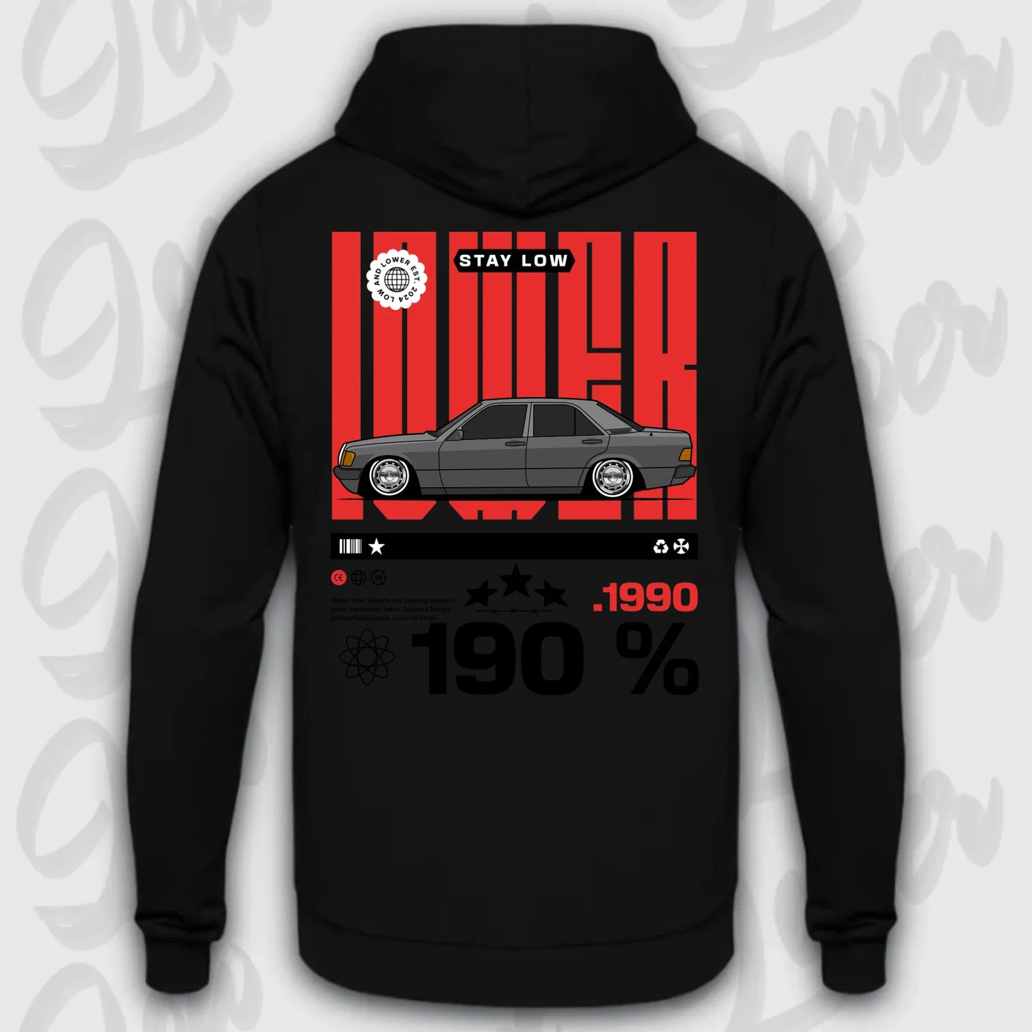 personalisierbarer hoodie 190 E mit eigenem design    