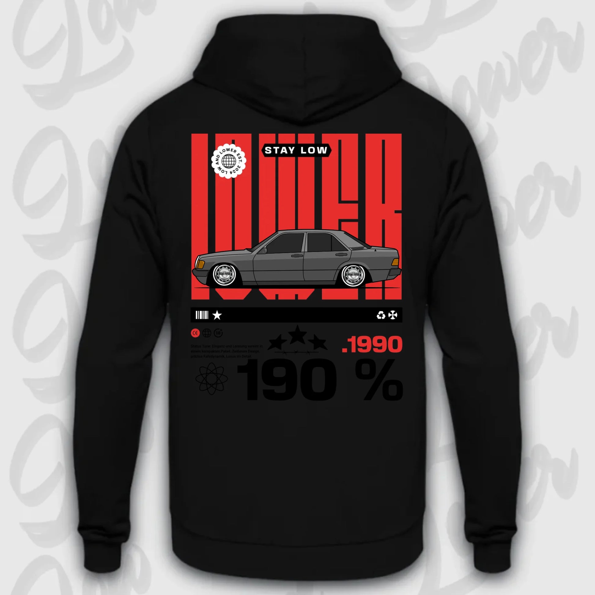 personalisierbarer hoodie 190 E mit eigenem design    