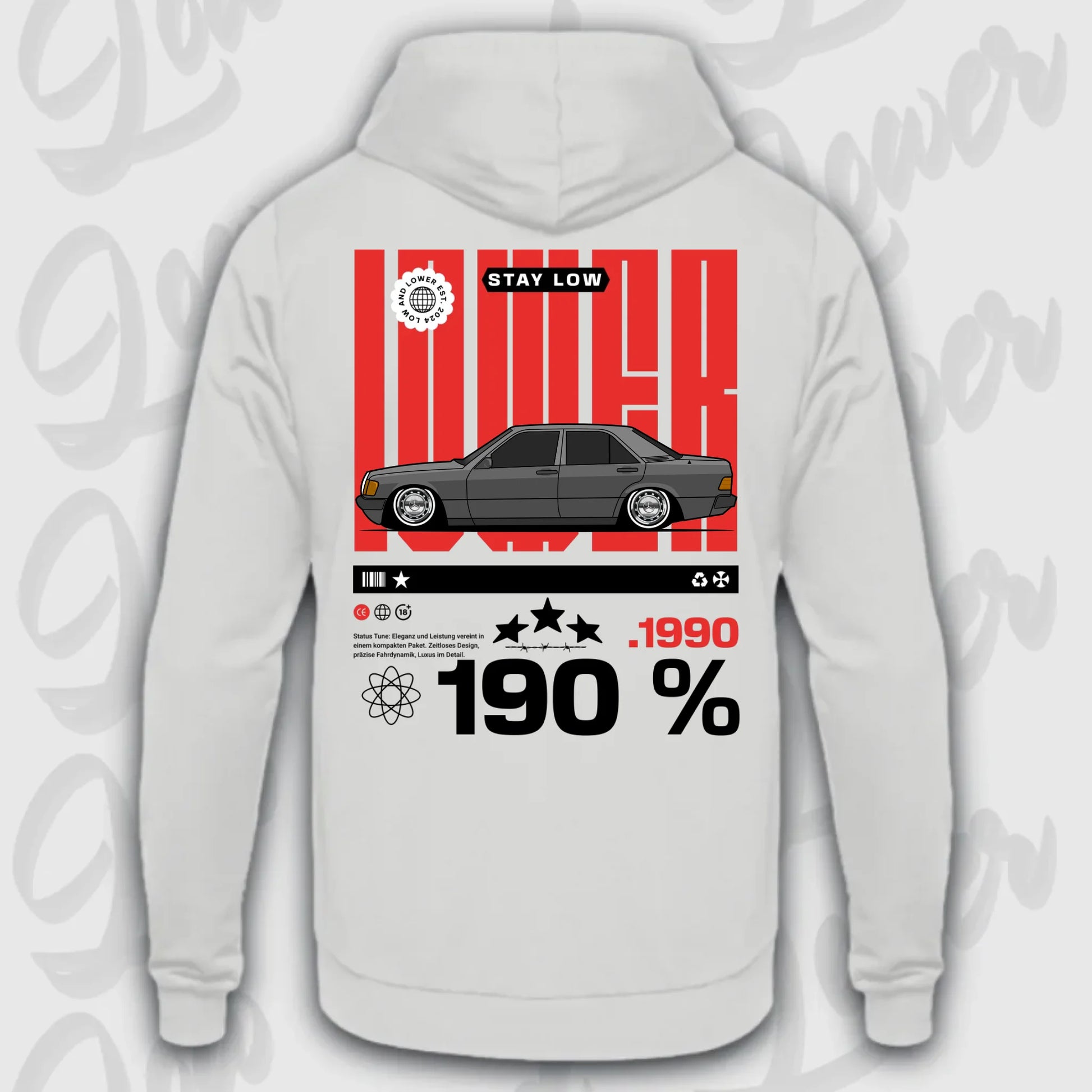 personalisierbarer hoodie 190 E mit eigenem design